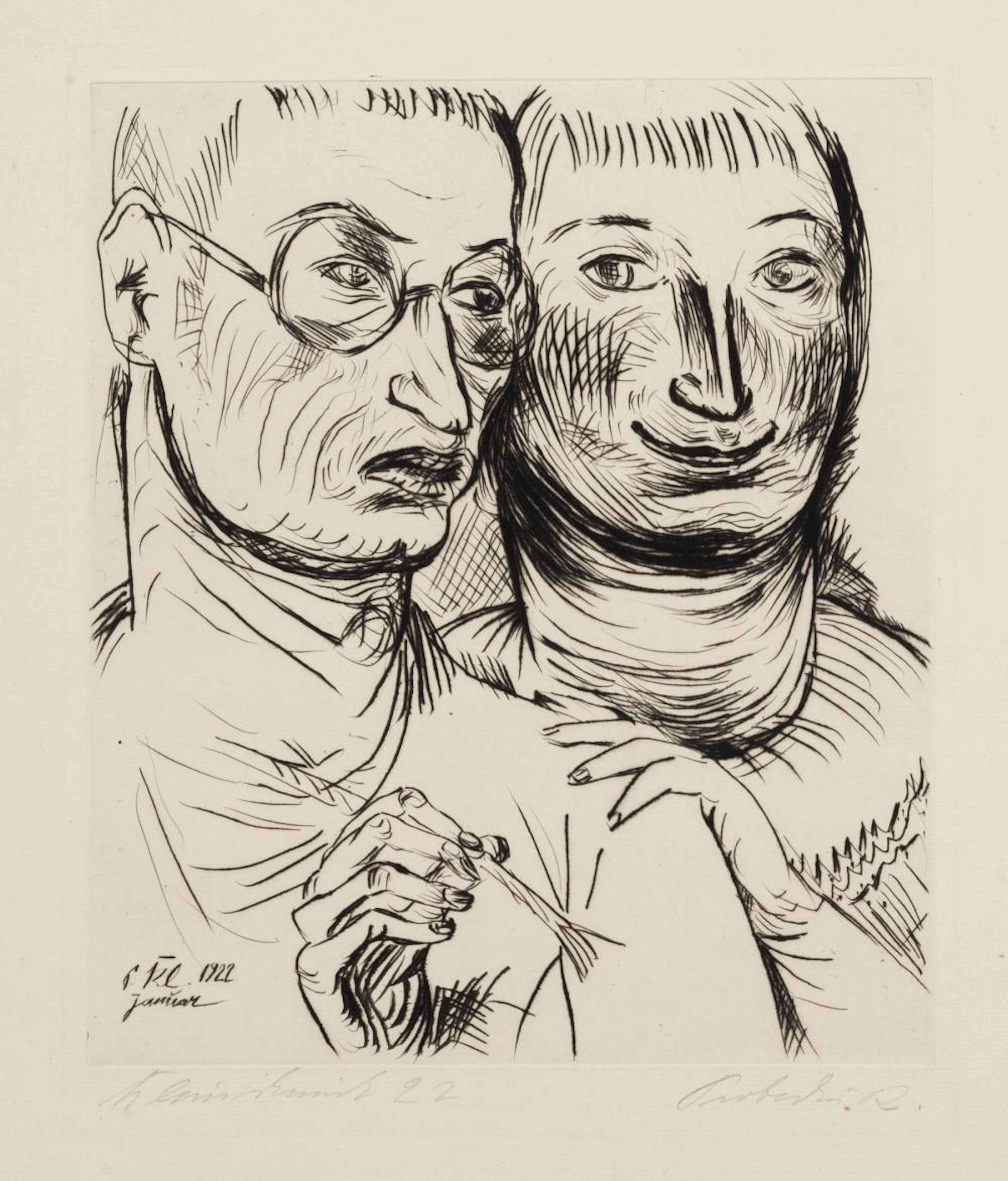 Paul Kleinschmidt "Selbst und Margarethe". 1922.