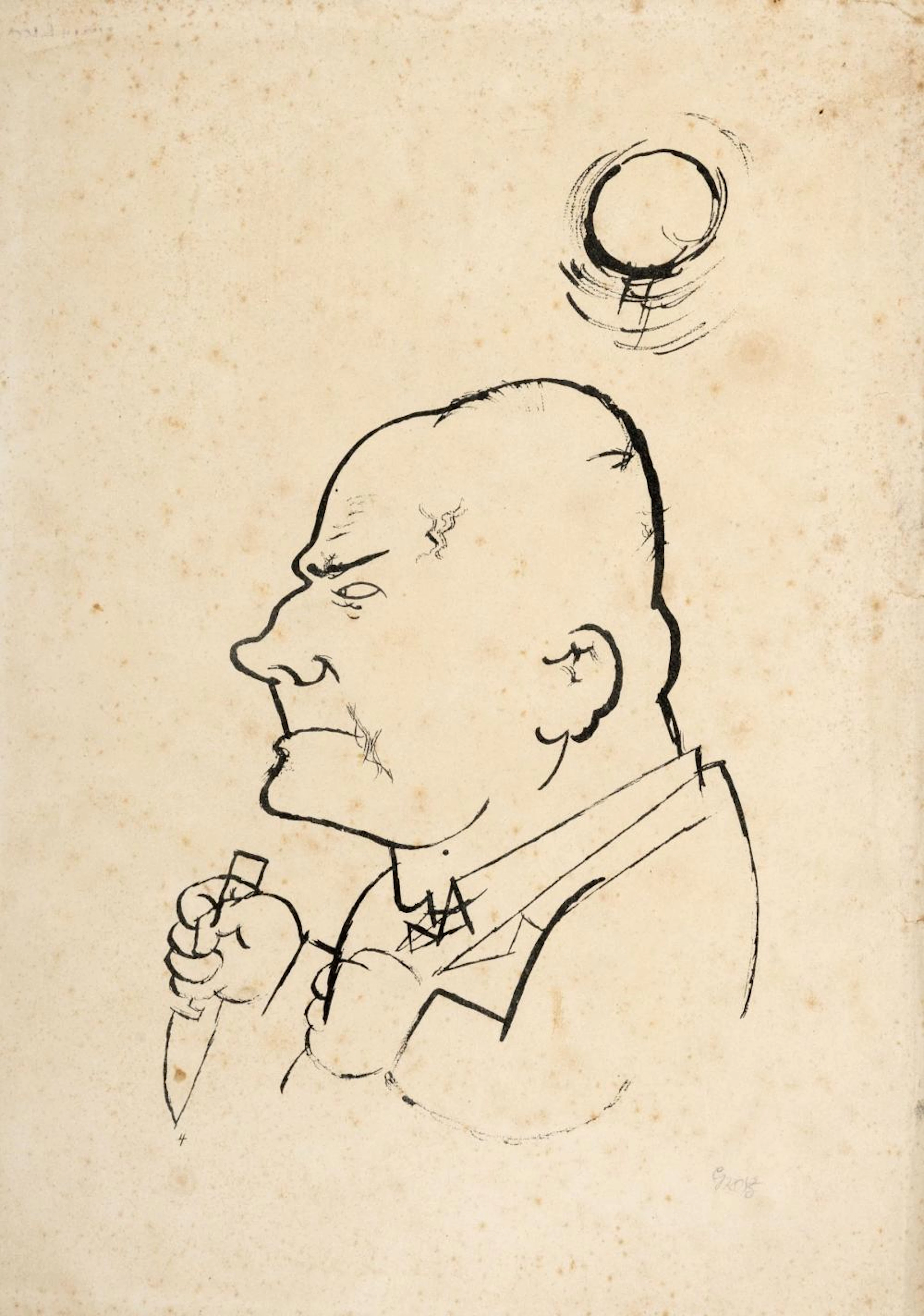 George Grosz "Grimmiger Mann". 1918.