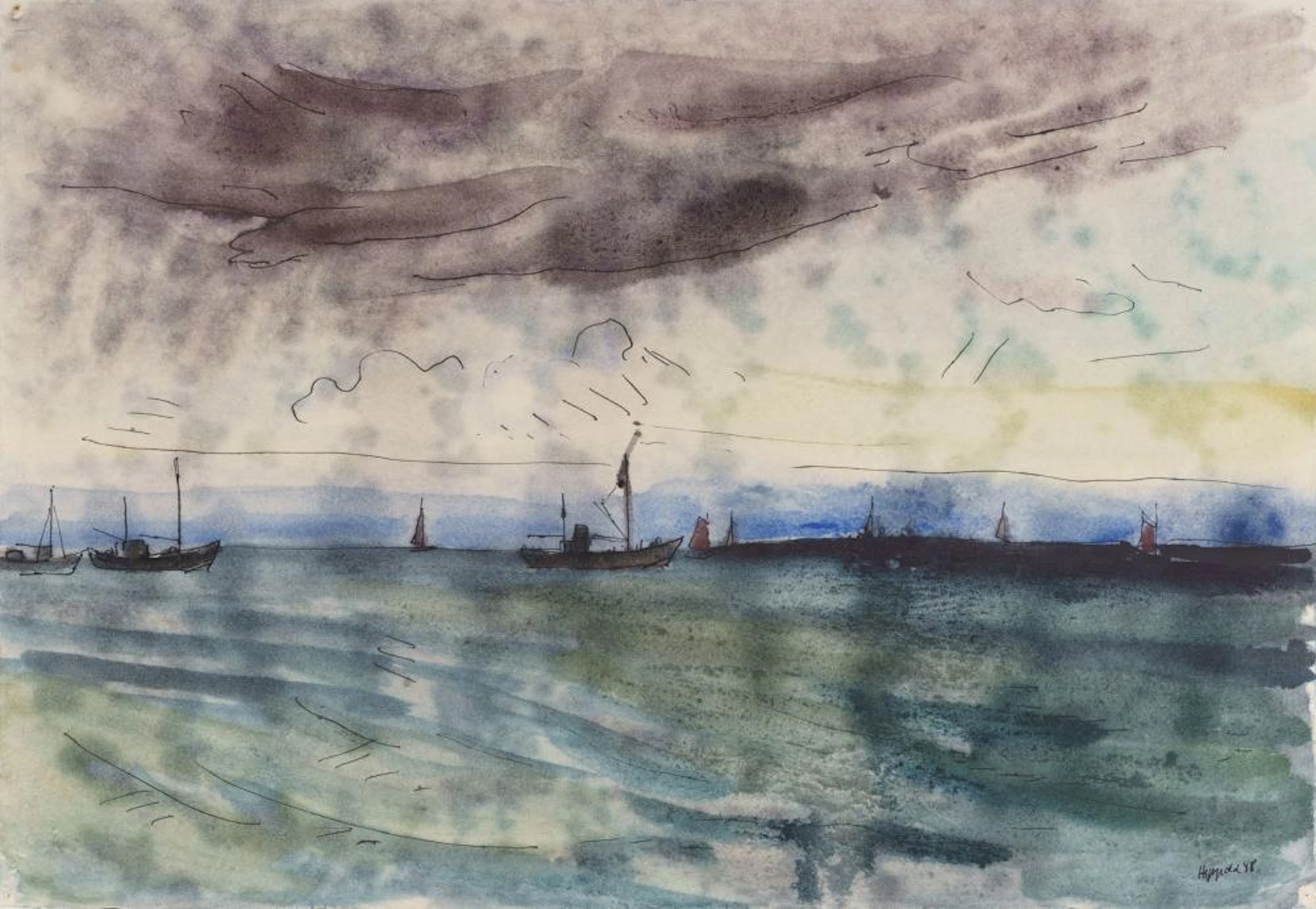 Erhard Hippold "Ostsee (Stralsund)". 1948.
