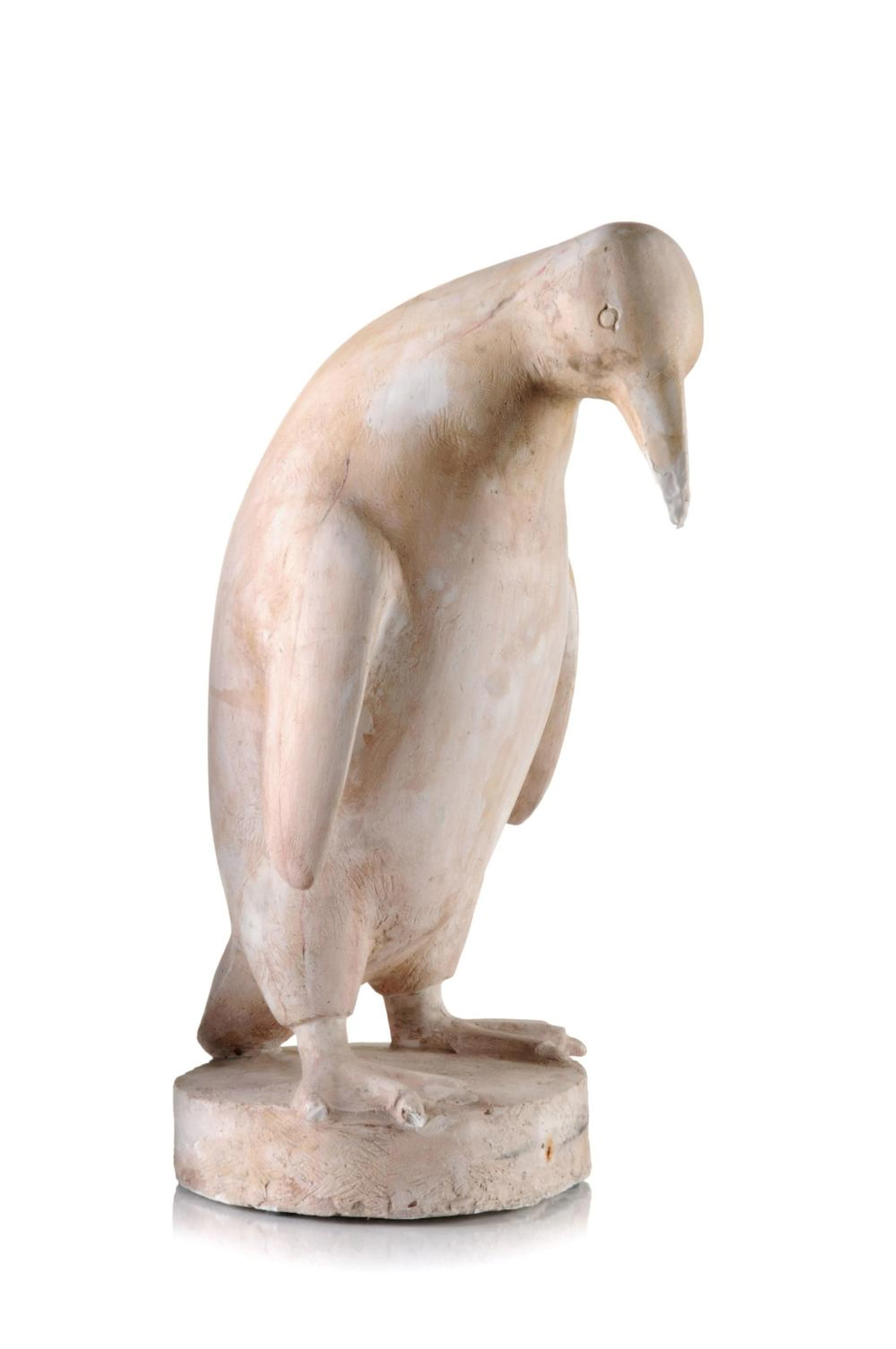 Gottfried Kohl, Pinguin, nach unten schauend. 1997.