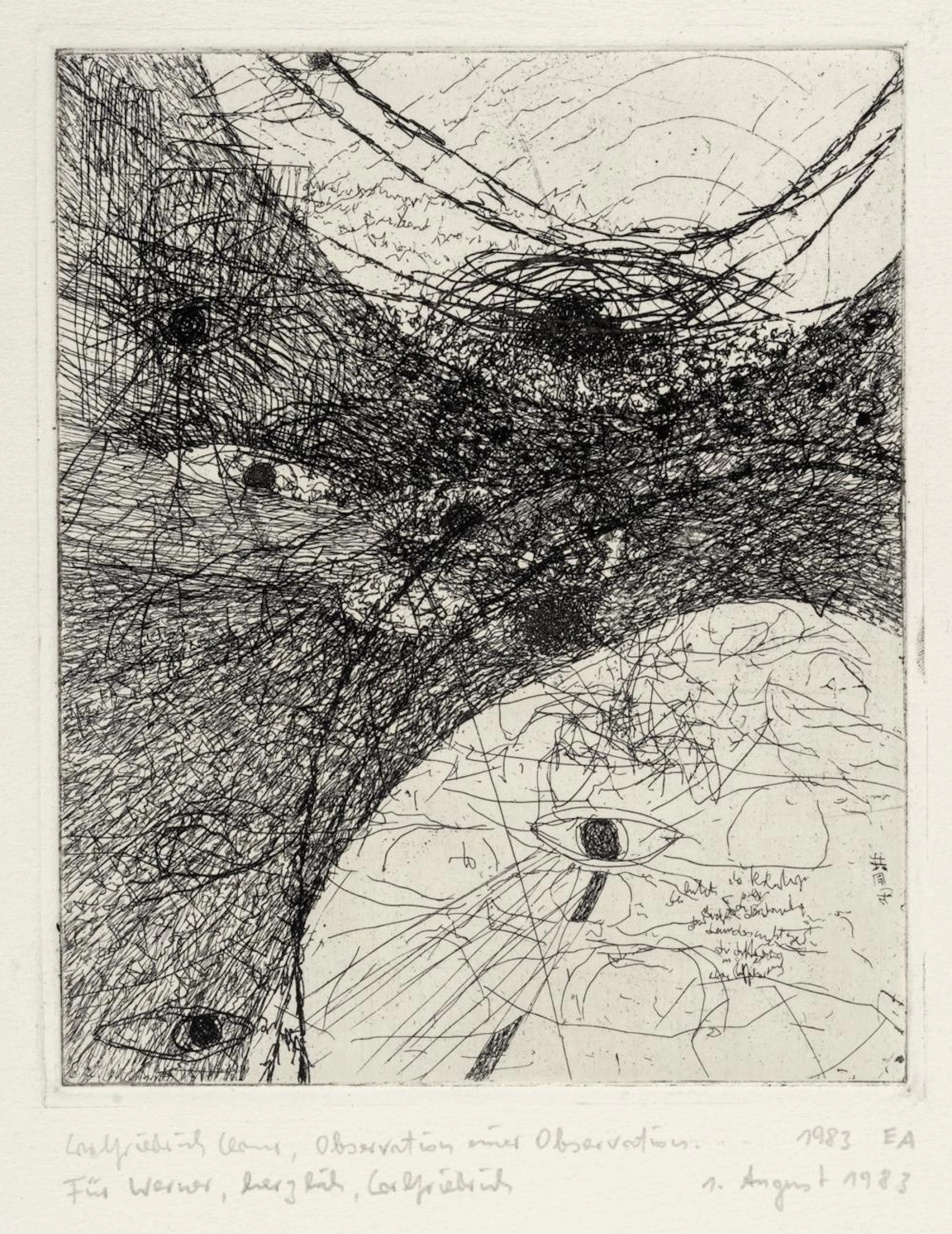 Carlfriedrich Claus "Observation einer Observation". 1983.
