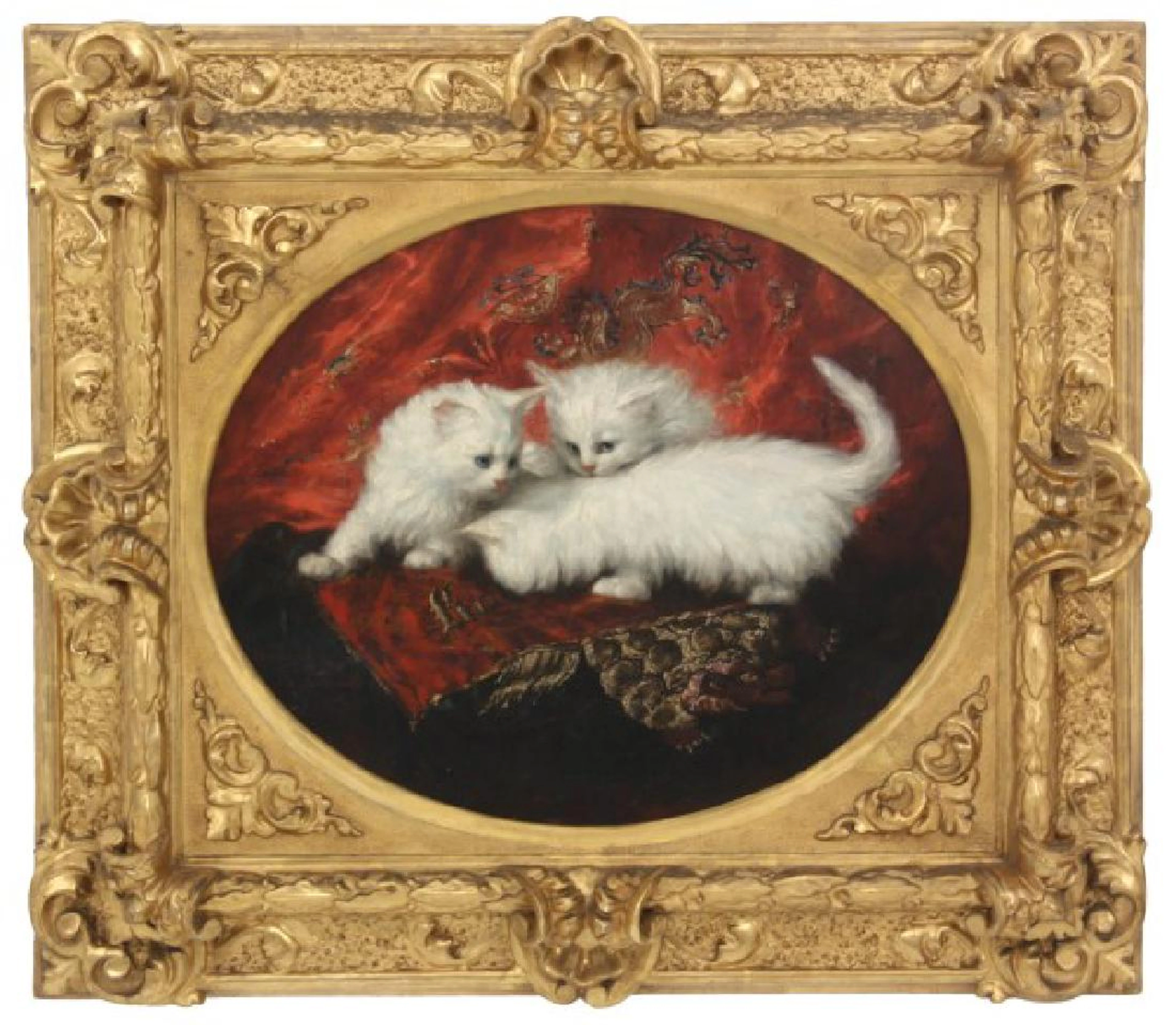 Carl Kahler O/C Portrait of Cats