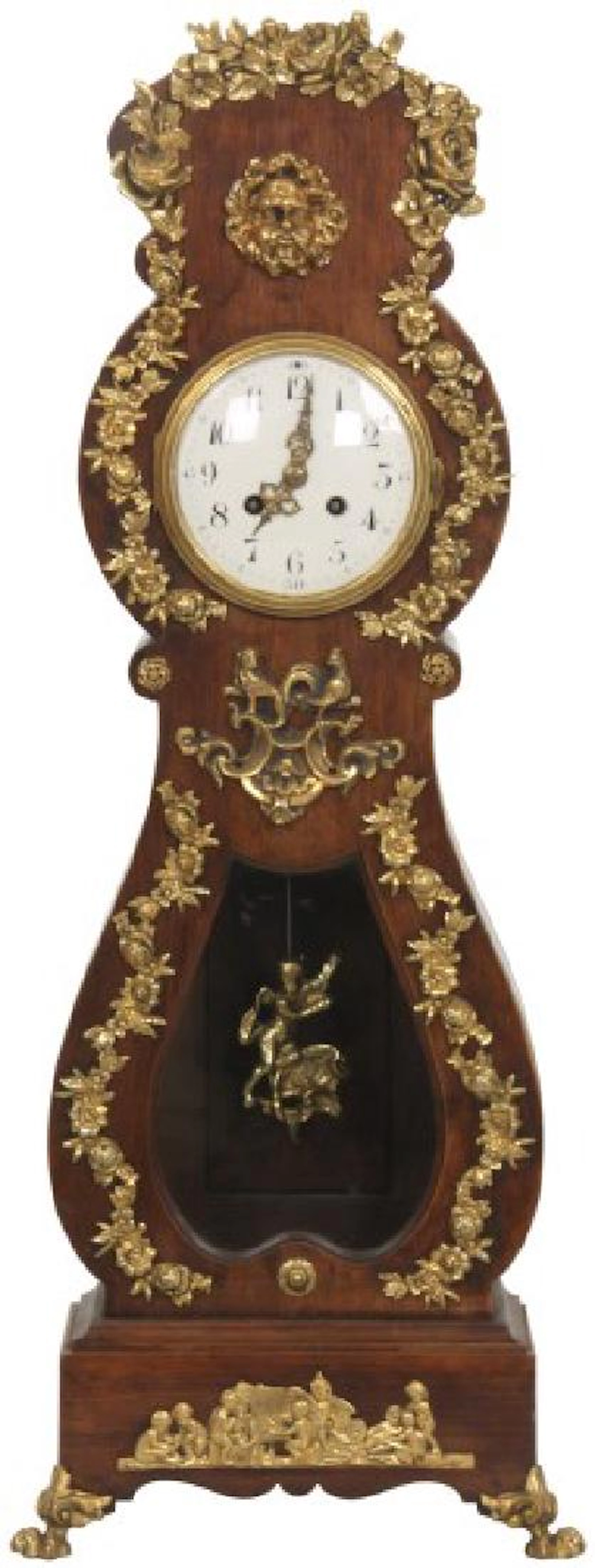Bronze Mounted Table Top Tall Case Clock