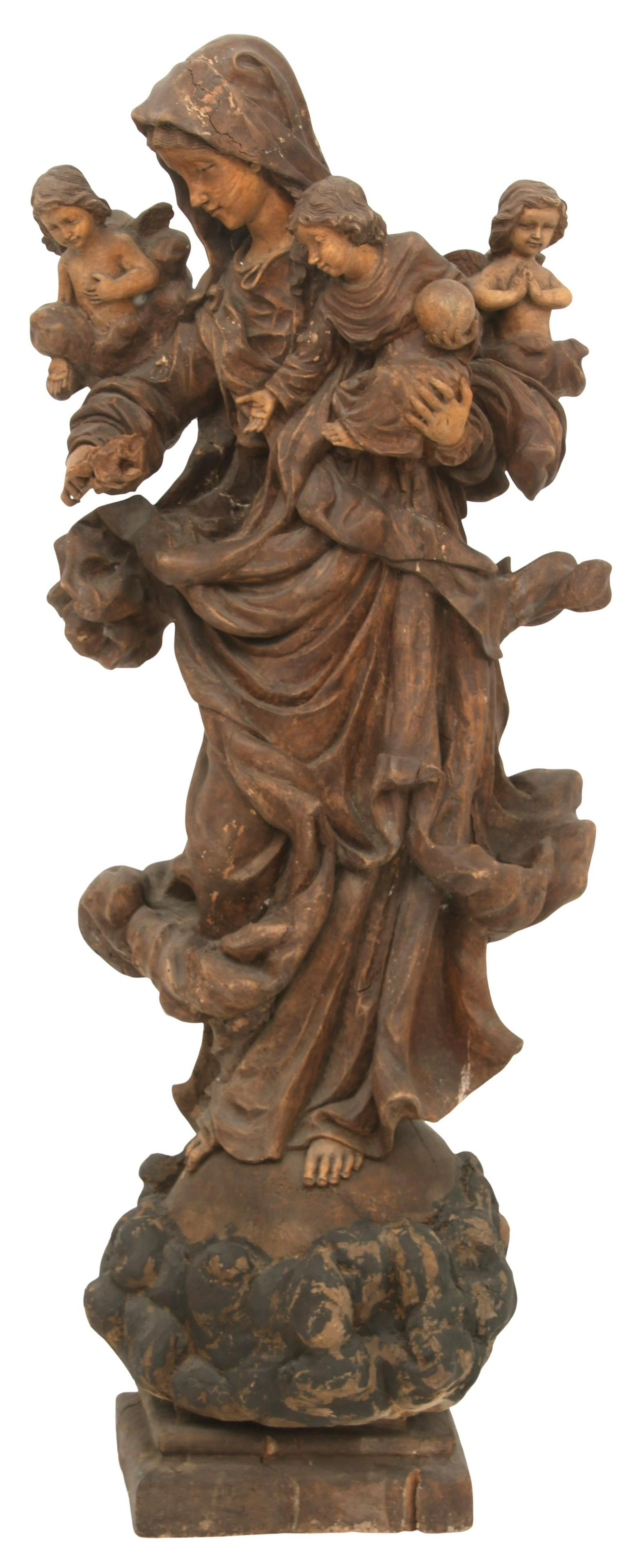 18th Century Figural Wood Carving