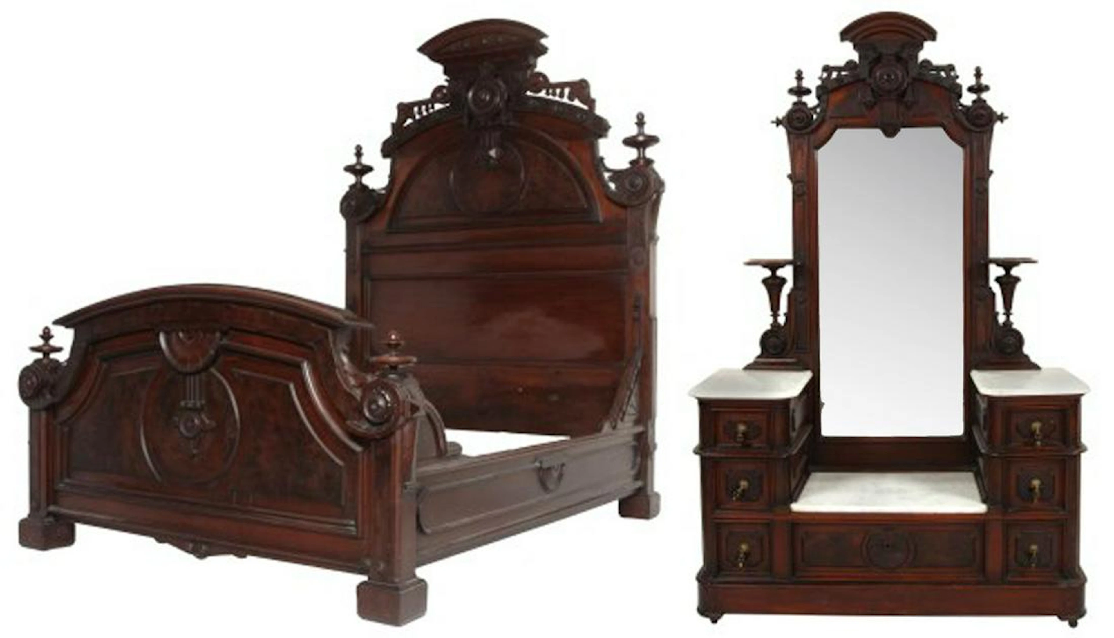 Renaissance Revival Two Piece Bedroom Set