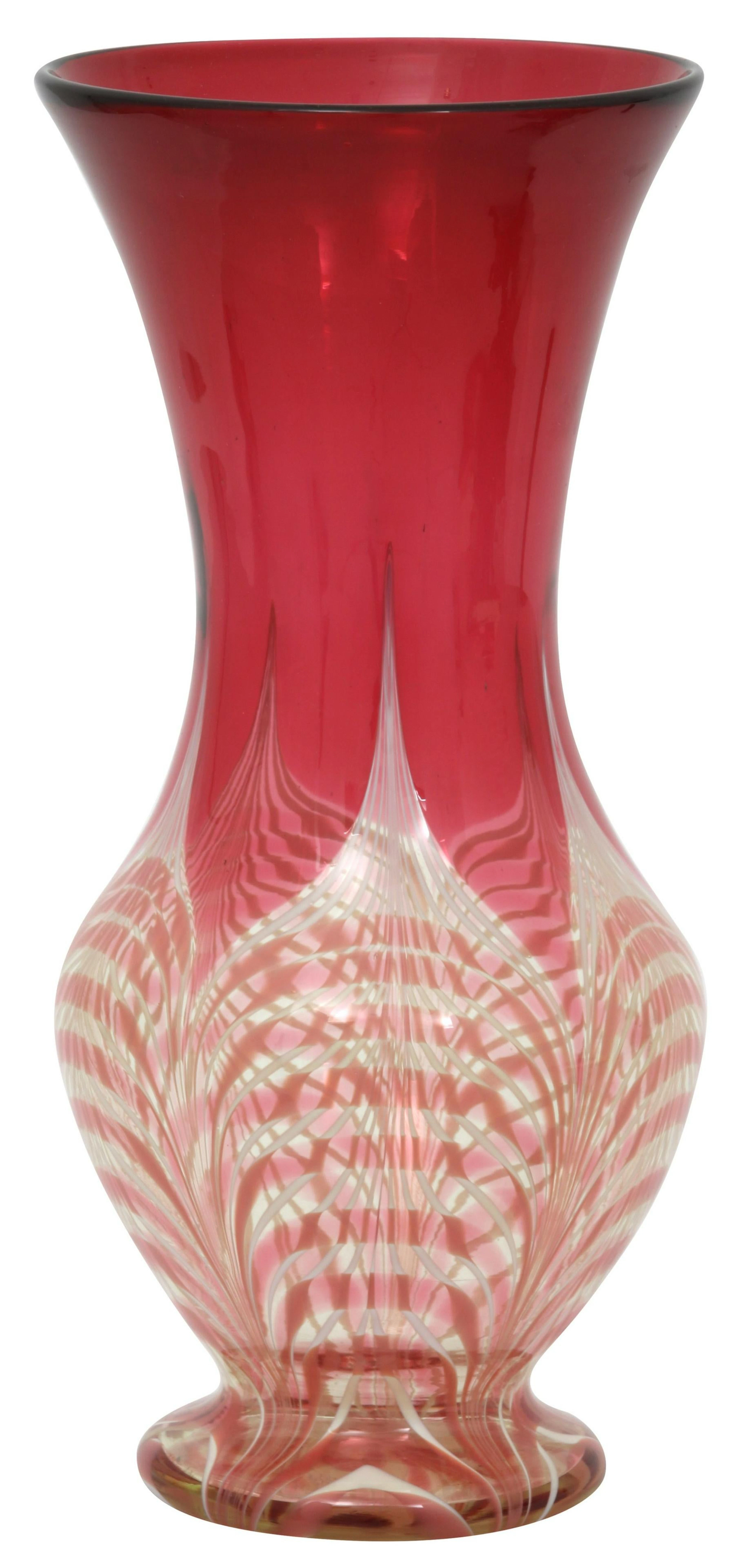 Durand Pulled Feather Vase