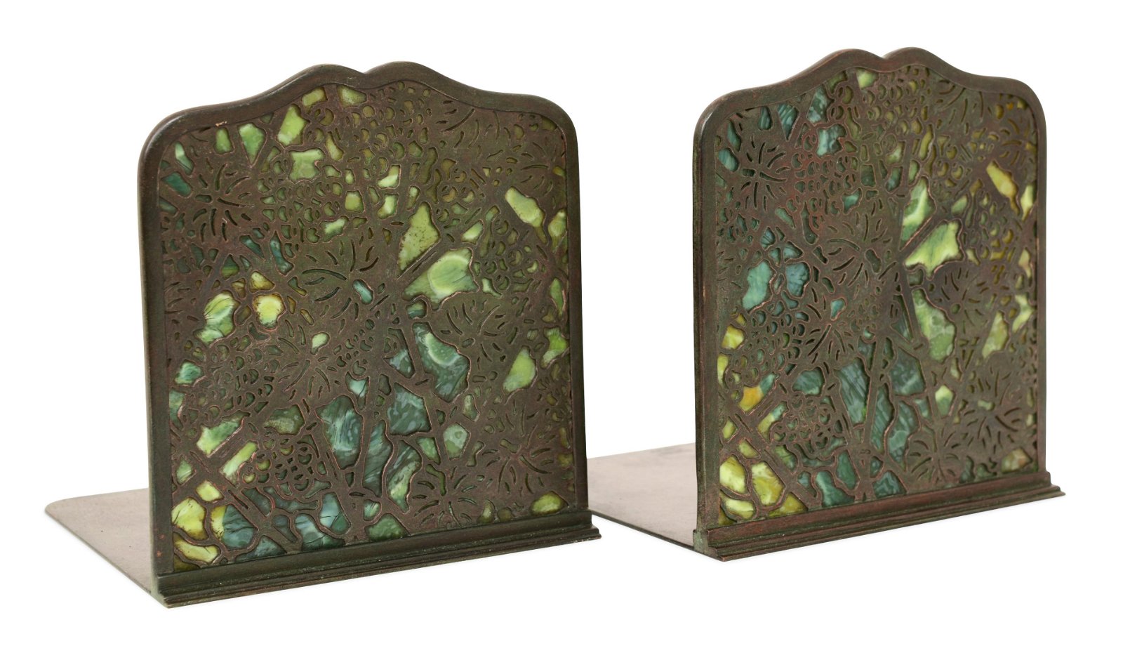 Pair Of Tiffany Studios "Grapevine" Bookends | Barnebys