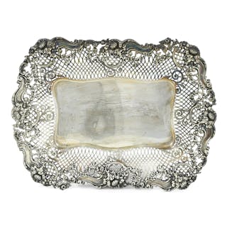 Bigelow, Kennard & Co. Sterling Silver Reticulated Bread Tray