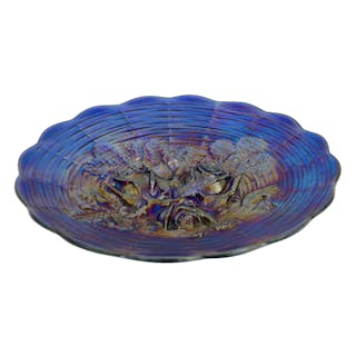 American Carnival Glass "Rose" Bowl