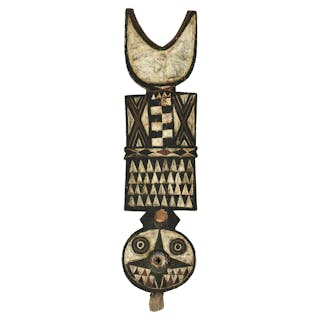 African Carved Wood Plank Mask (Nwantantay)
