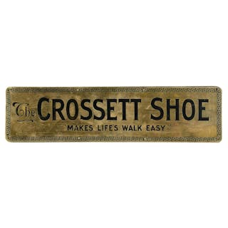 Crossett Shoe Tin Advertising Sign