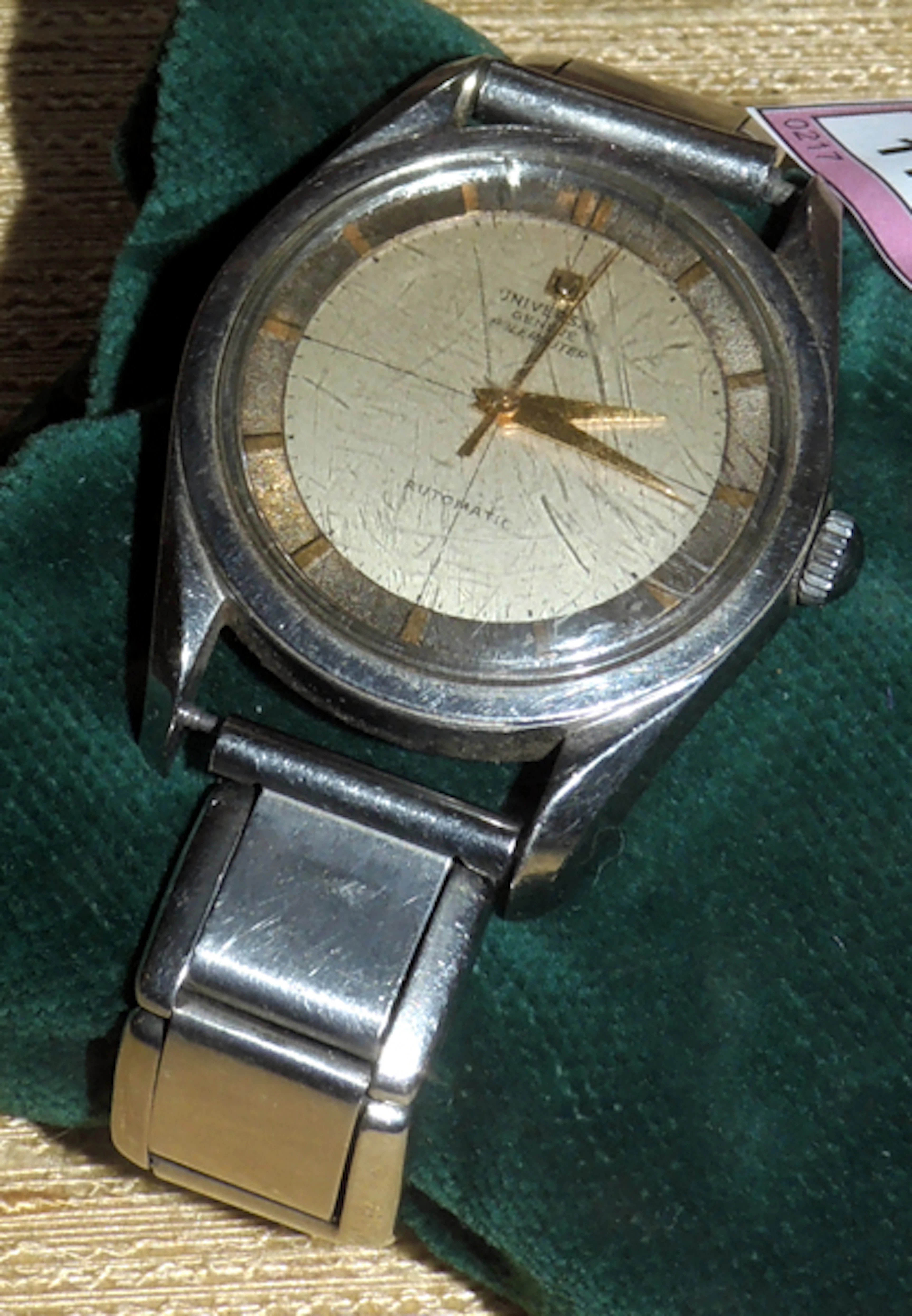 UNIVERSAL POLEROUTER AUTOMATIC STEEL WRISTWATCH