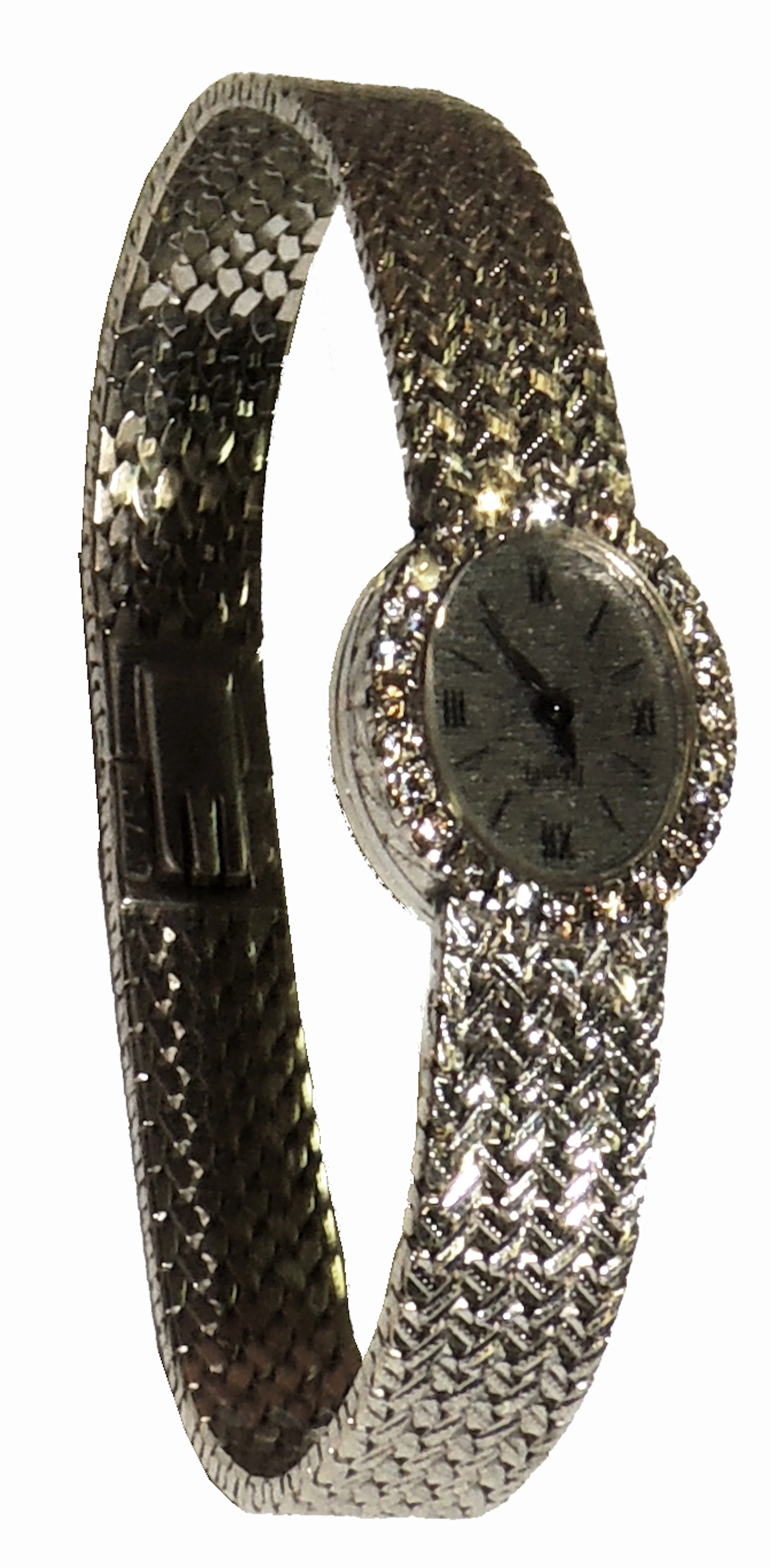 PIAGET. WHITE GOLD AND BRILLIANT CUT DIAMONDS JEWEL WRIST WATCH