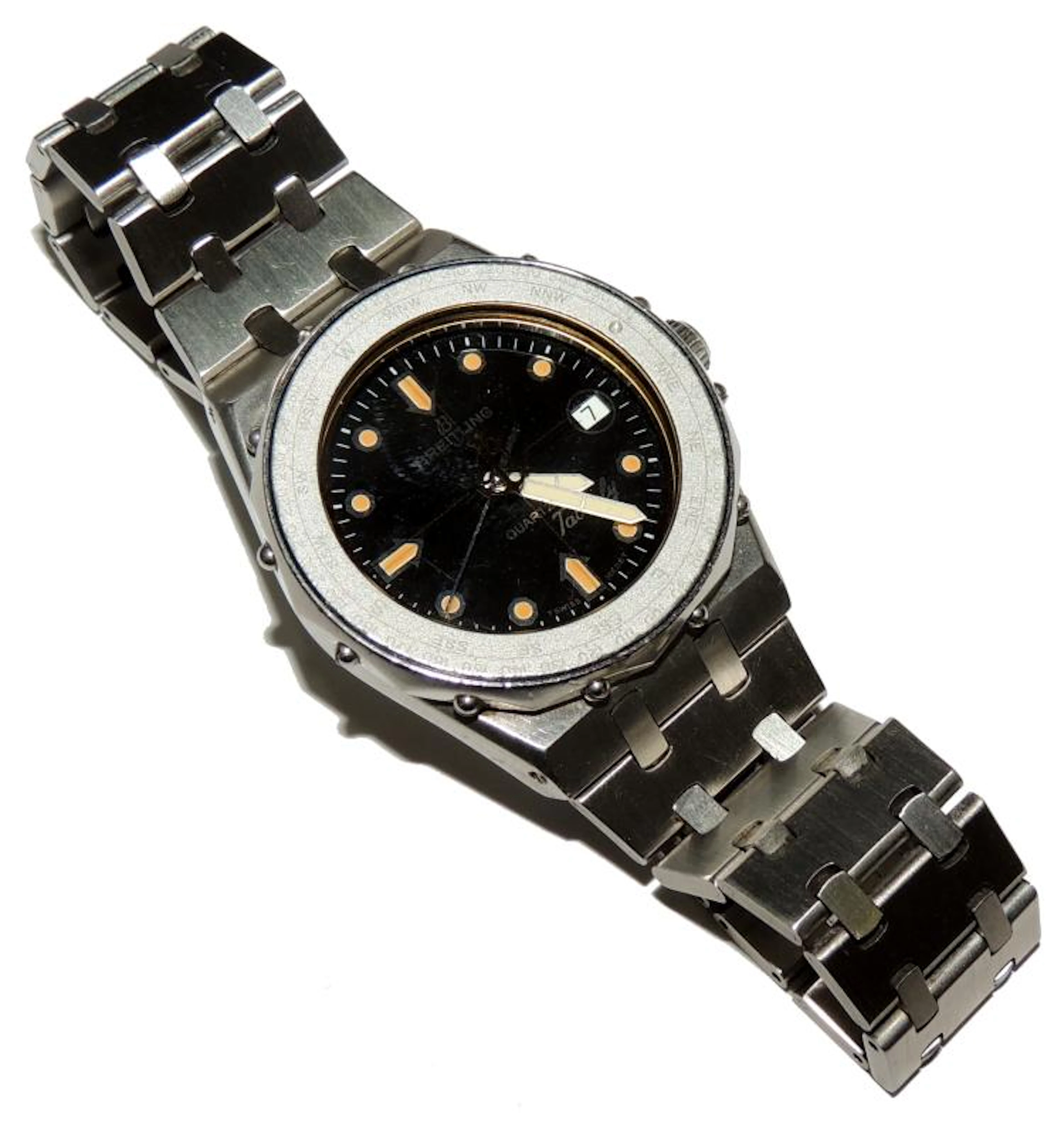 BREITLING. STEEL WRISTWATCH