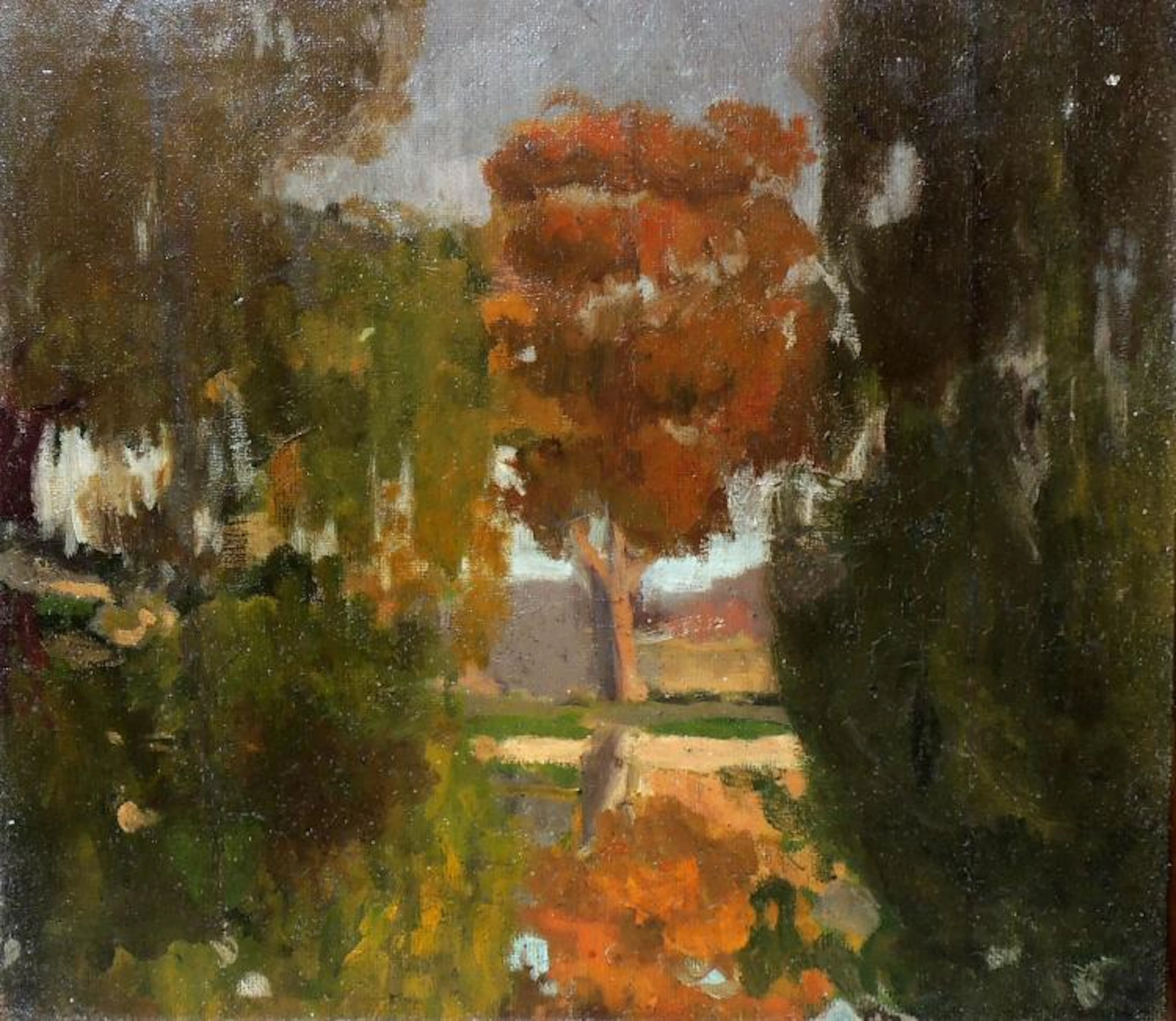 JOAQUIN MIR I TRINXET (1873-1937 / 40) oil on linezo