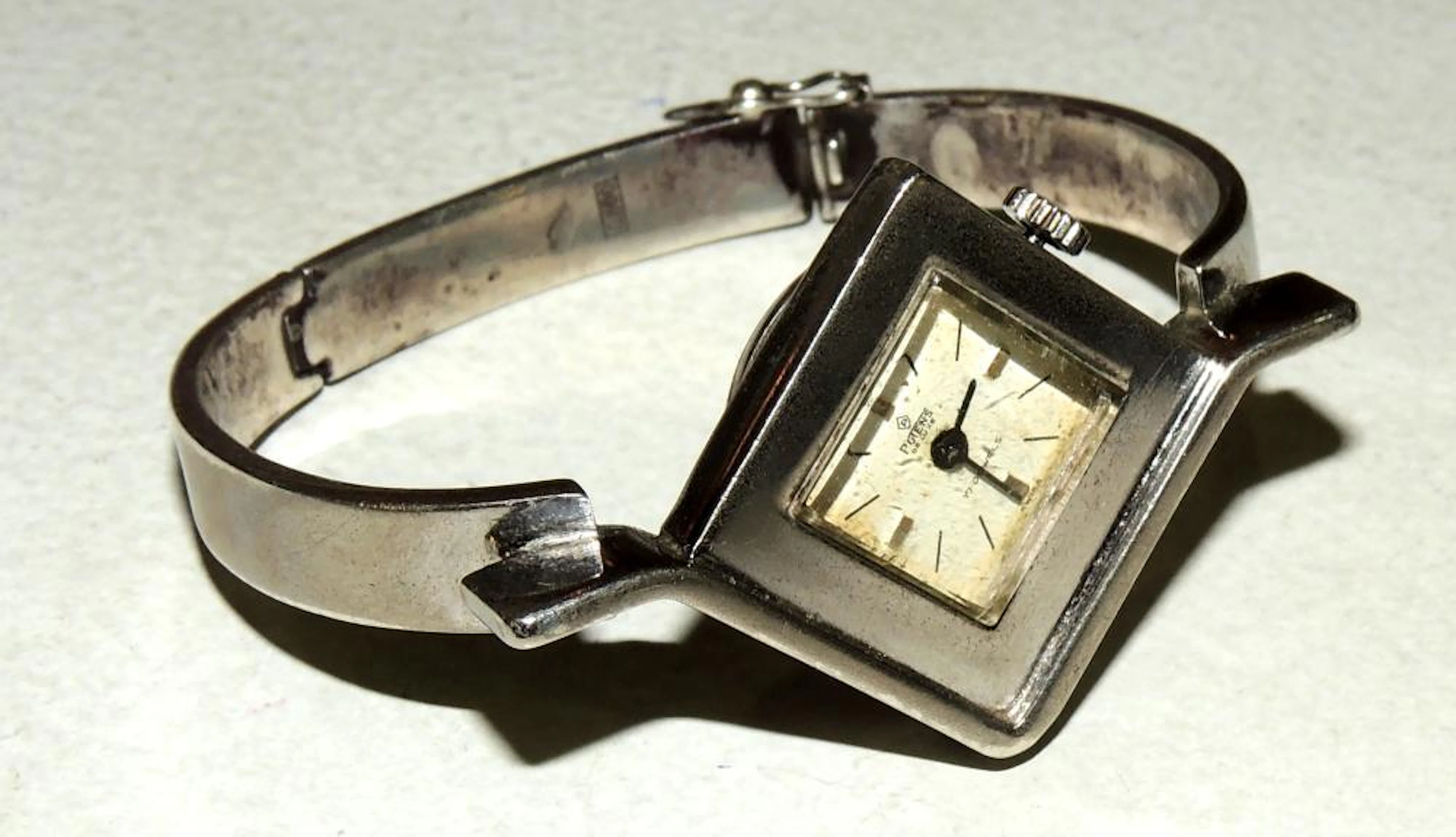 POTENS. BRACELET WATCH in silver. Rope mechanism.