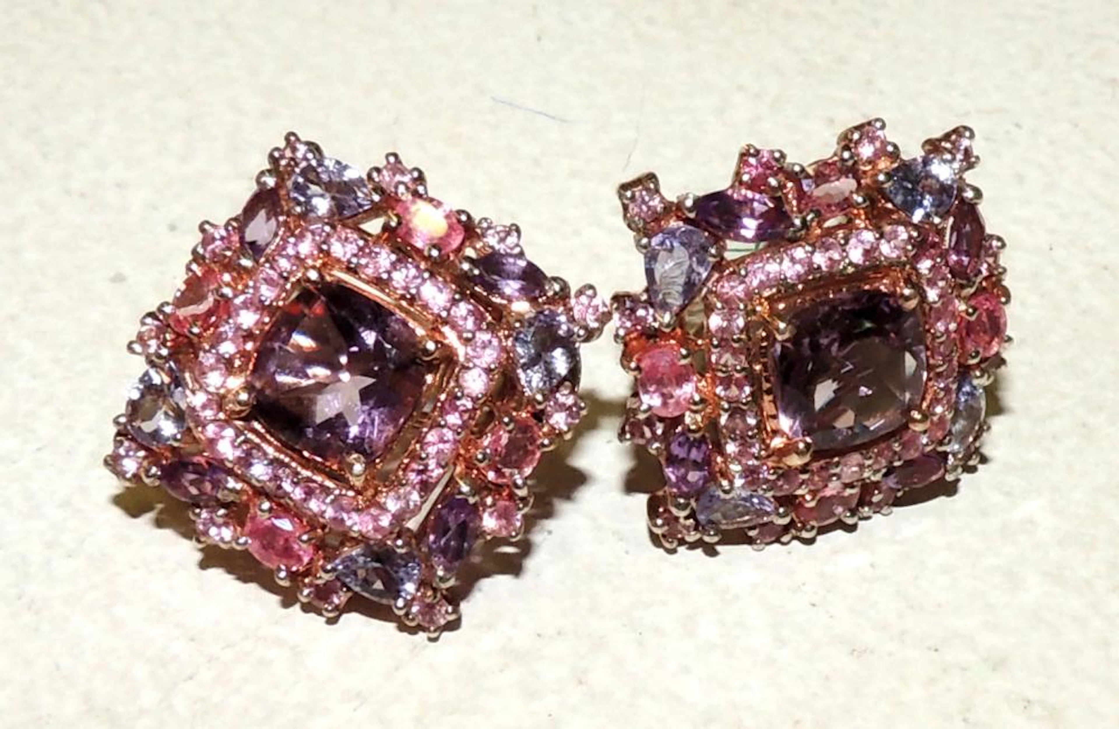 EARRINGS OF AMATISTAS pink sapphires and...