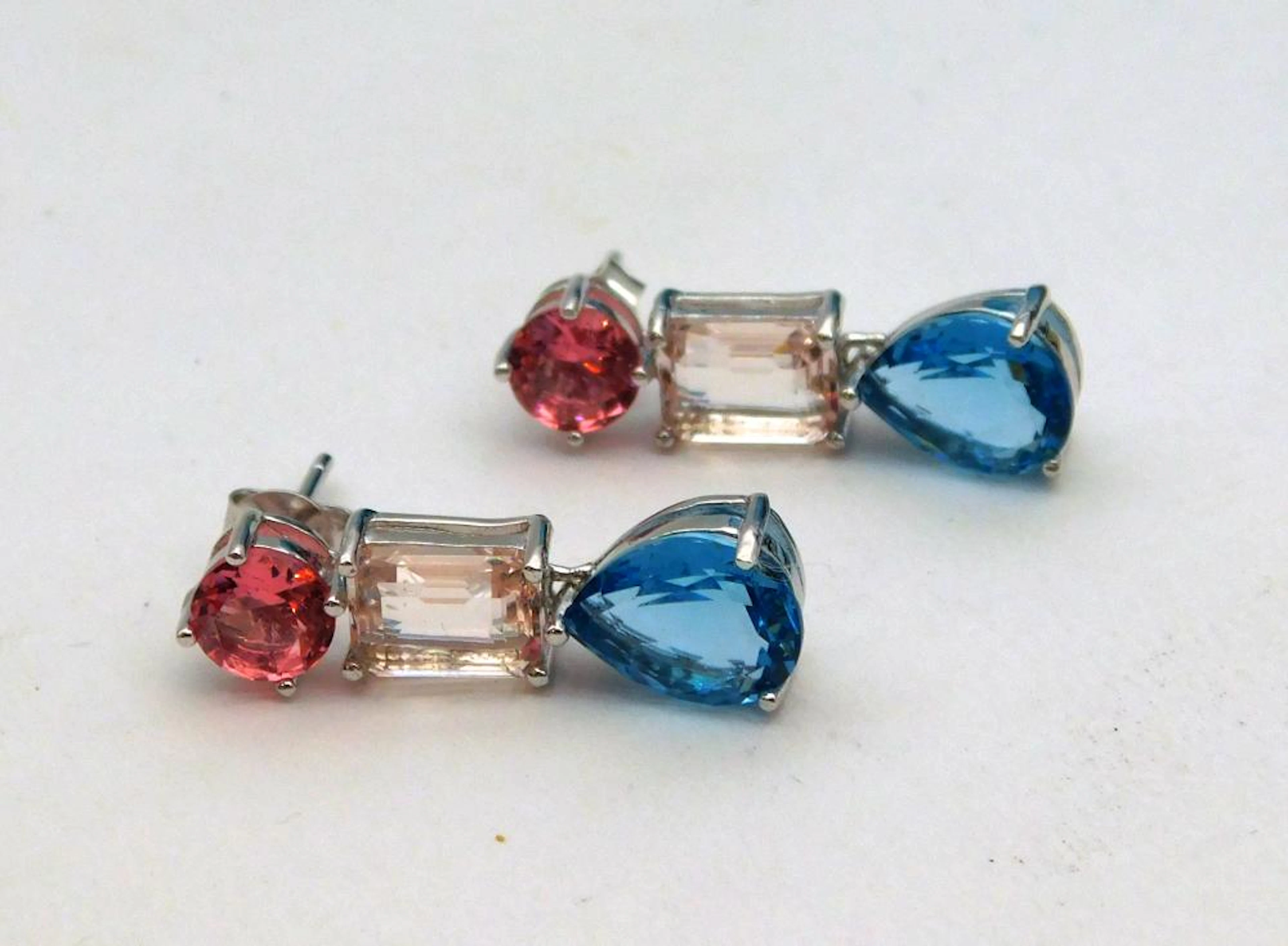 PENDIENTES MÓVILES de cristales swarovski de colores