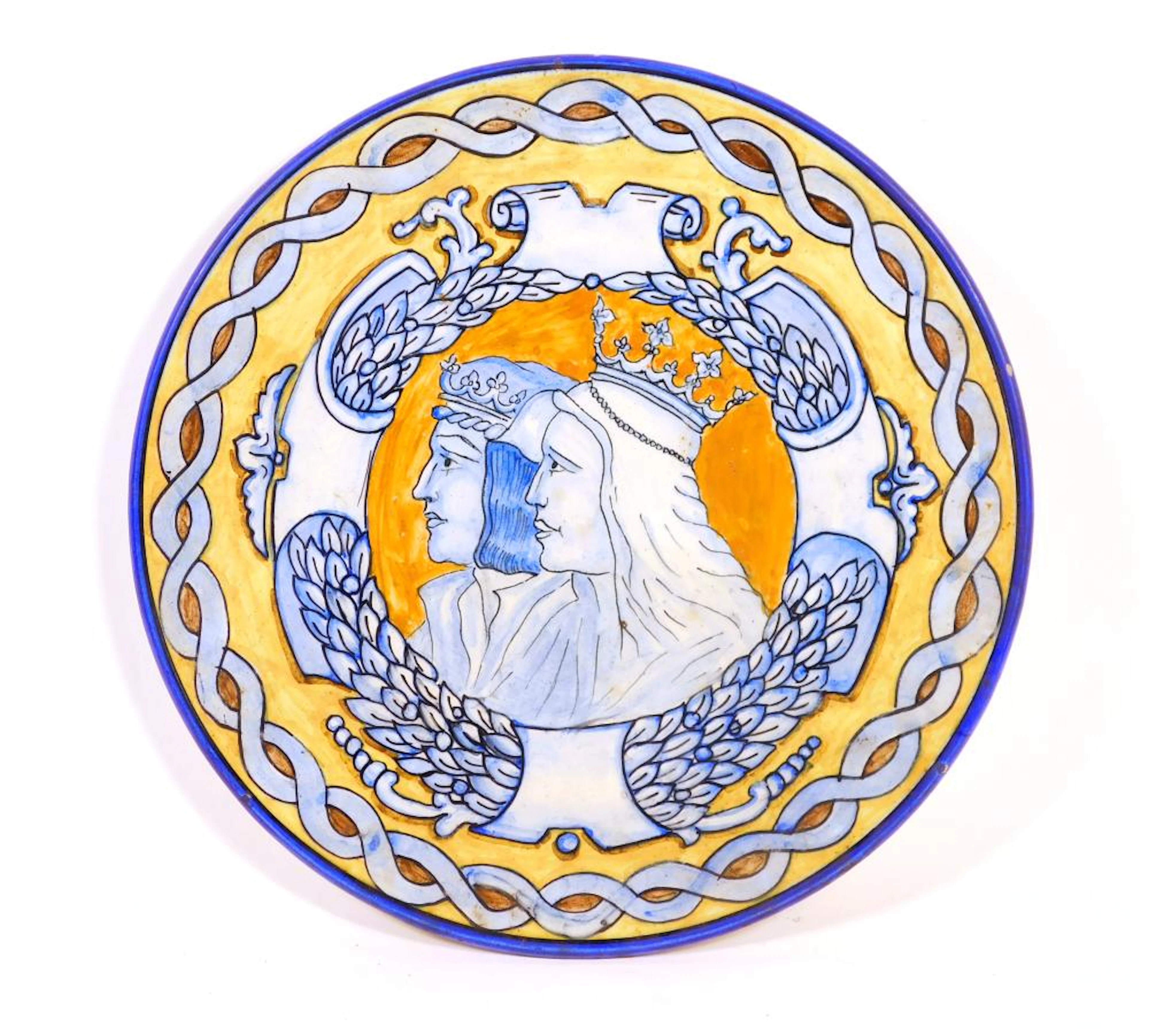 PLATO EN CERÁMICA DE TALAVERA S.XX con imagen de los...