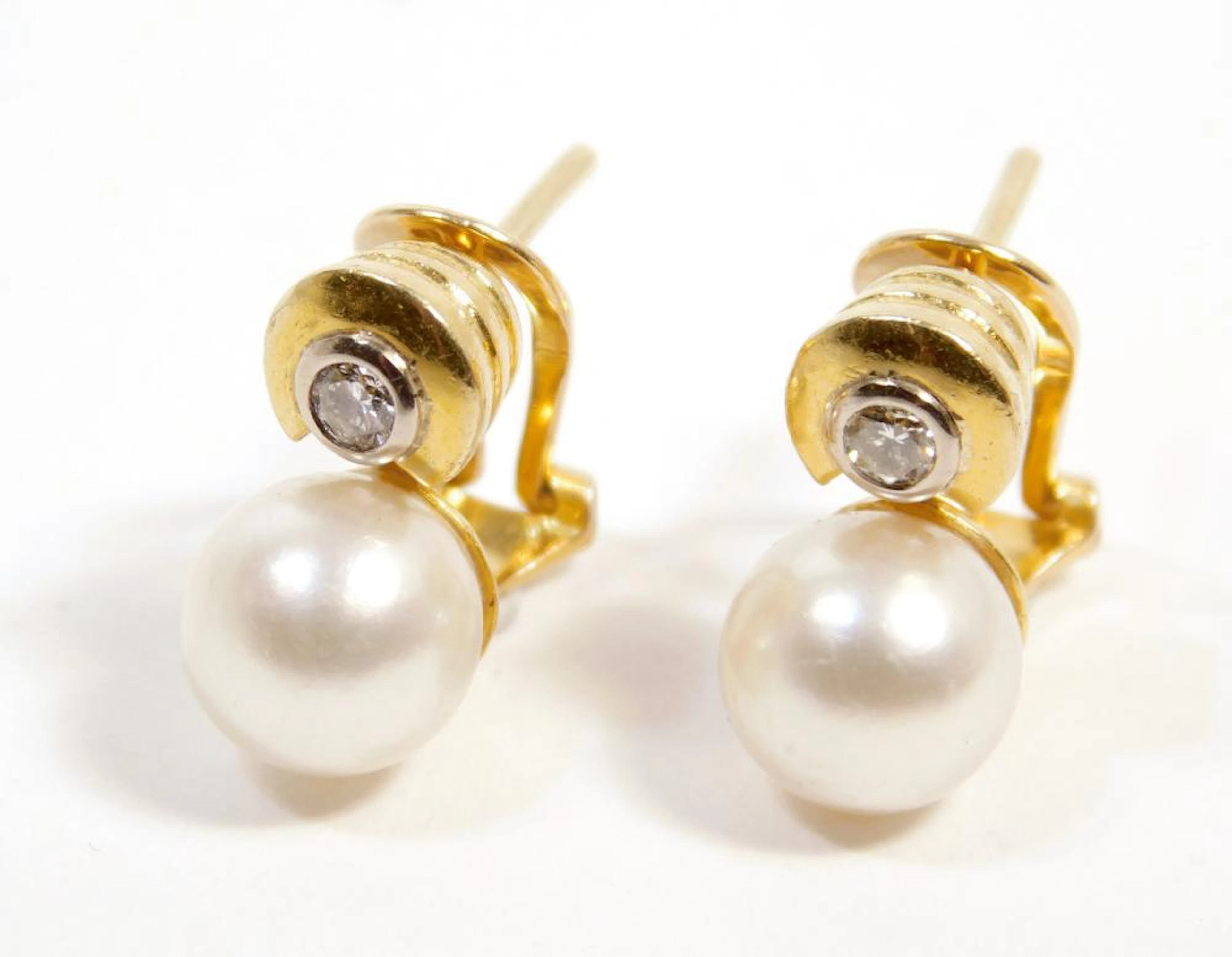 PENDIENTES "TU Y YO" DE BRILLANTES Y PERLAS CULTIVADAS...