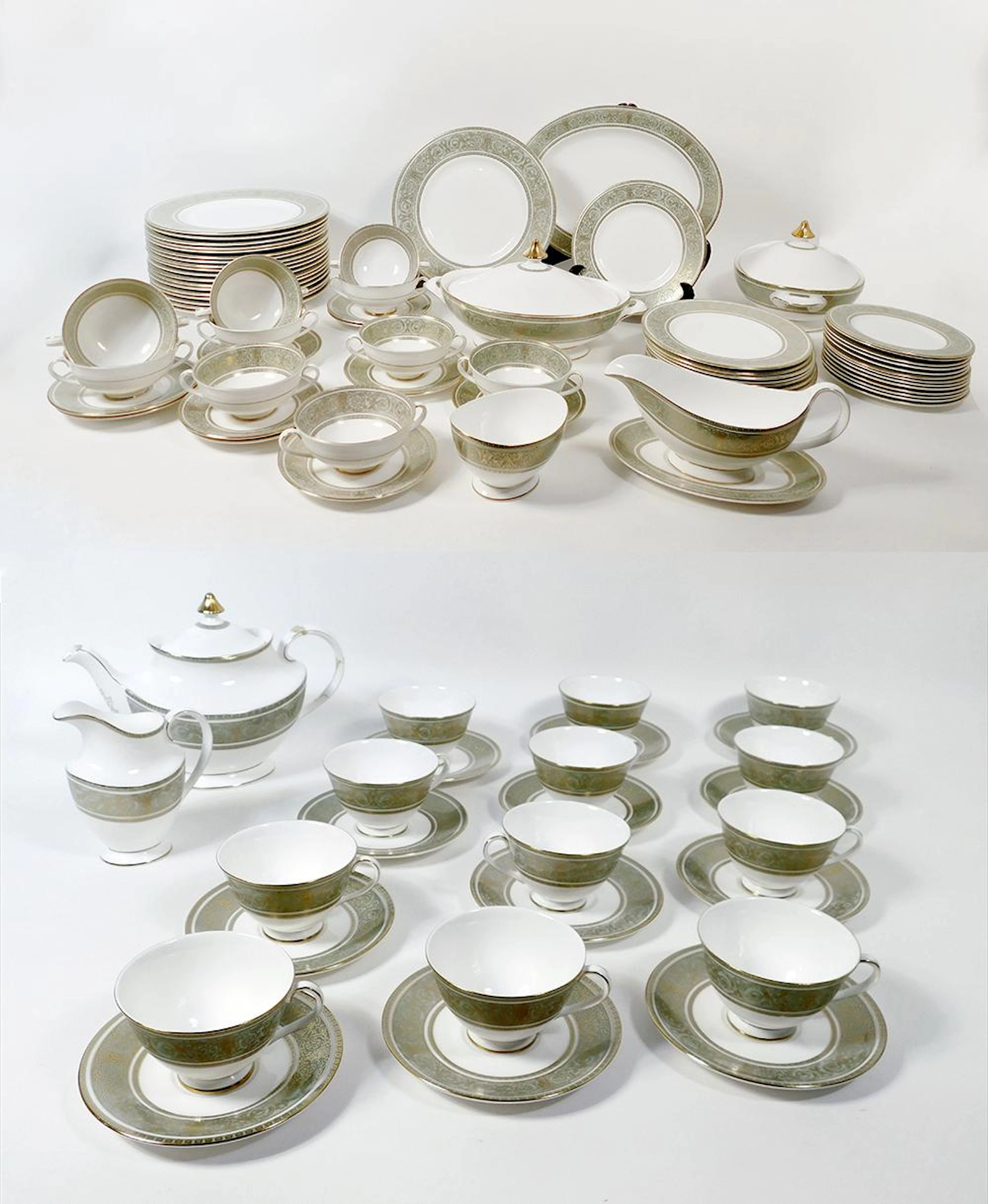 VAJILLA Y JUEGO DE TÉ INGLESA ROYAL DOULTON en porcelana...