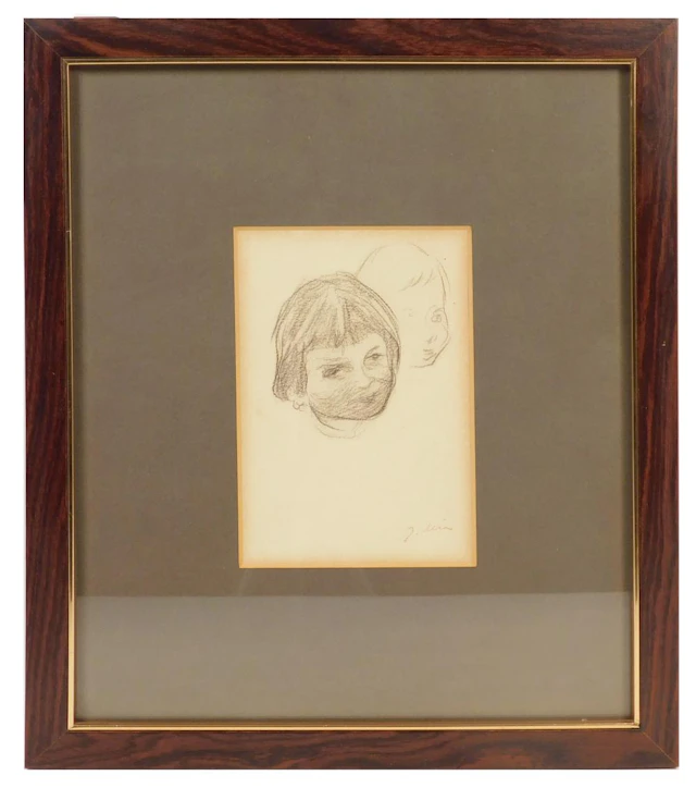 Joaquin MIR TRINXET (1873-1937/40) "Rostros" dibujo...
