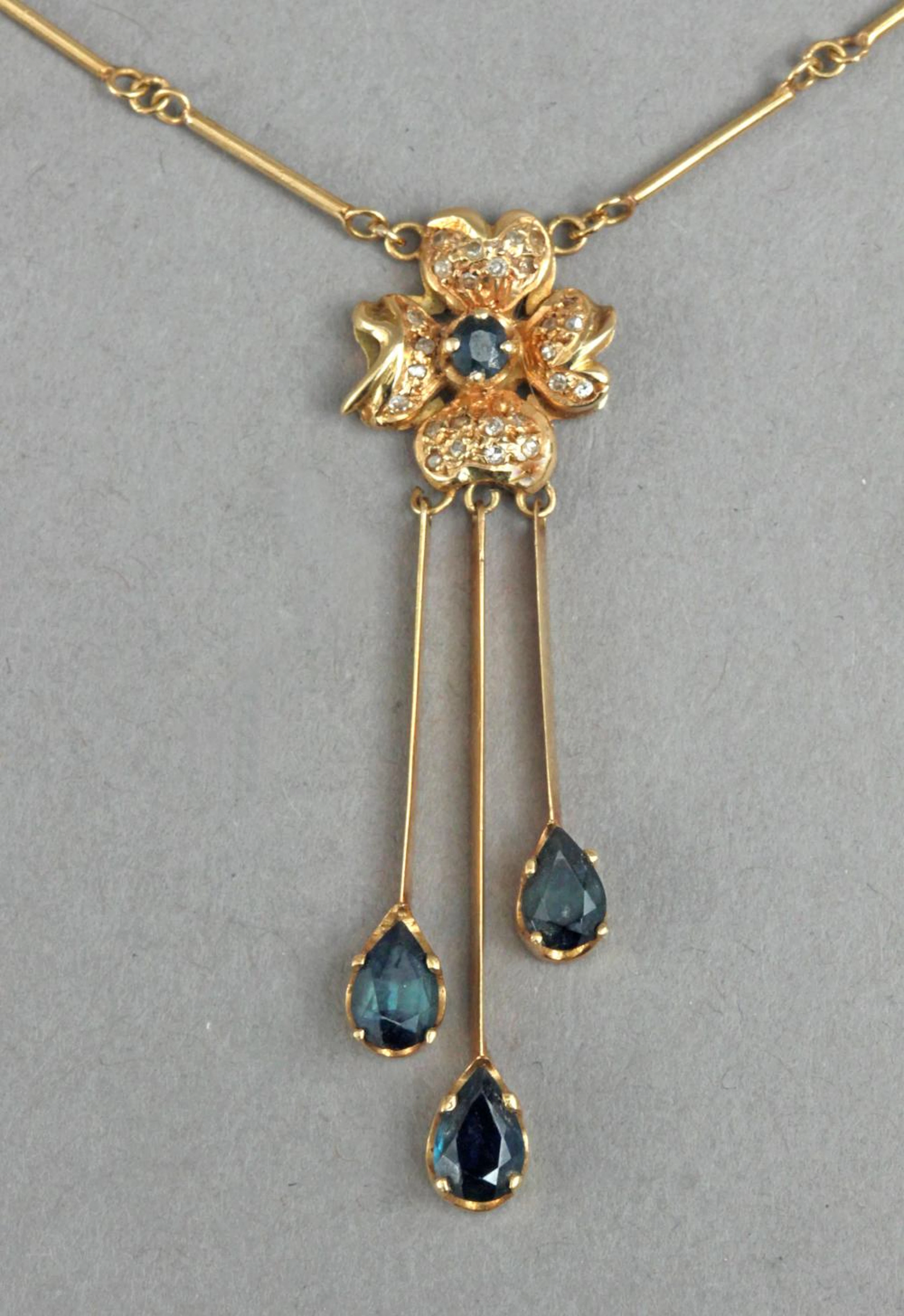 ANTIGUO COLLAR GARGANTILLA "FLOR" SALPIACADA POR...