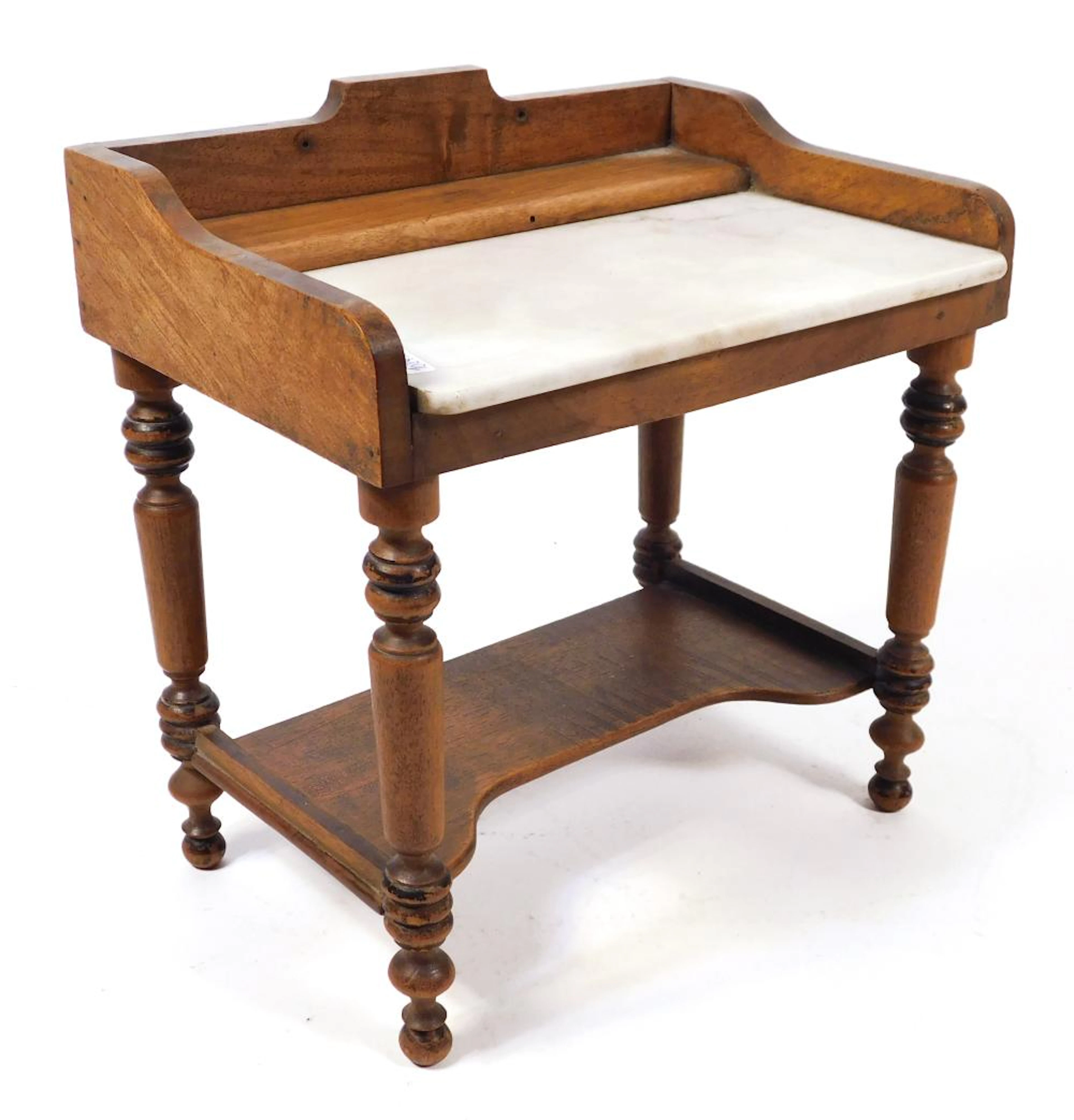 MUEBLE DE MAESTRÍA FRANCÉS en madera con sobre en mármol...