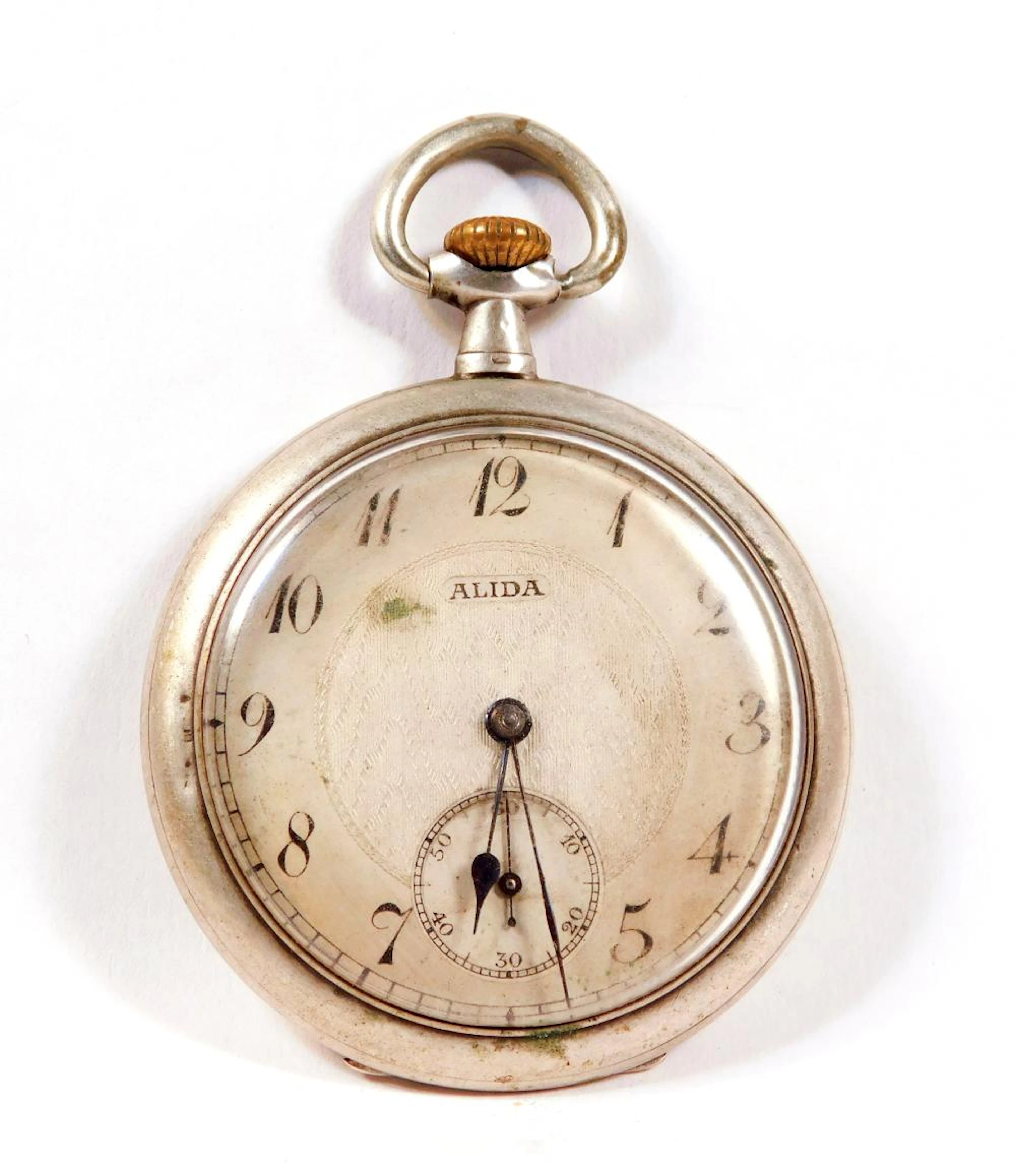 RELOJ DE BOLSILLO CIRCA 1900 en plata 800 punzonada con mecanismo suizo