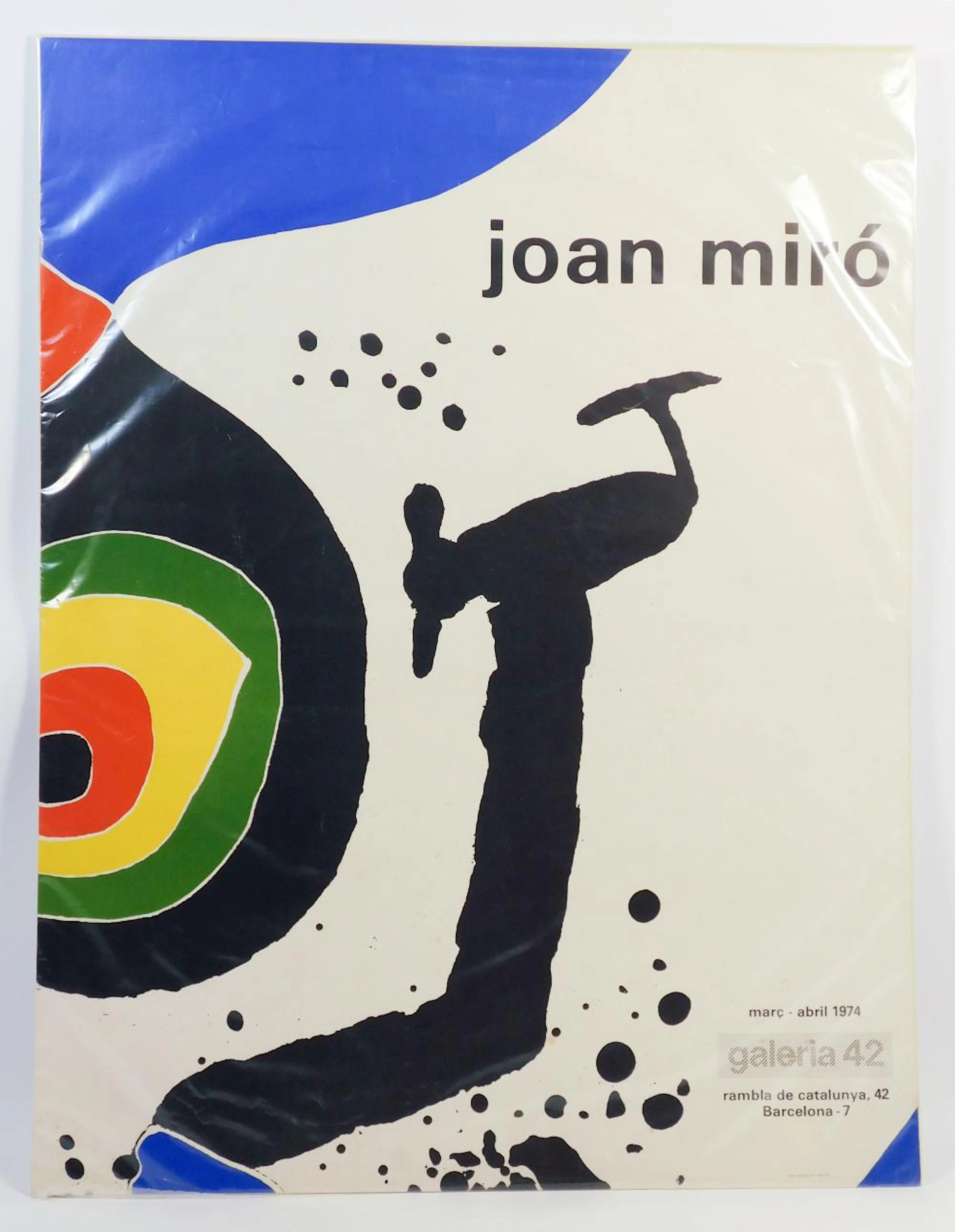 Joan MIRO (1893-1983) "Cartel año 1974" cartel litográfico sobre papel 66x51 cm
