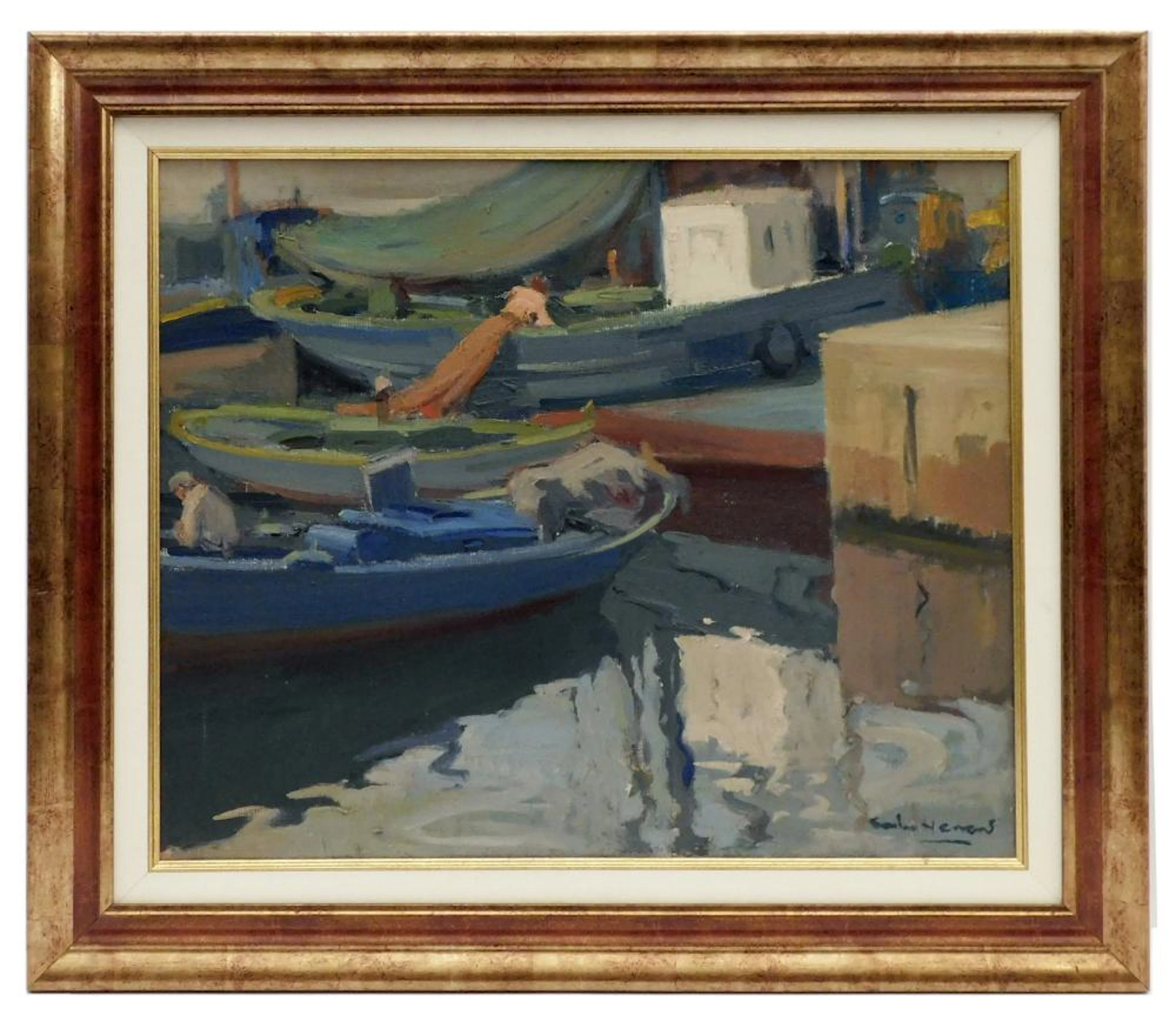 Antonio SALA HERRERO (1927-2012) "Puerto de Barcelona"...