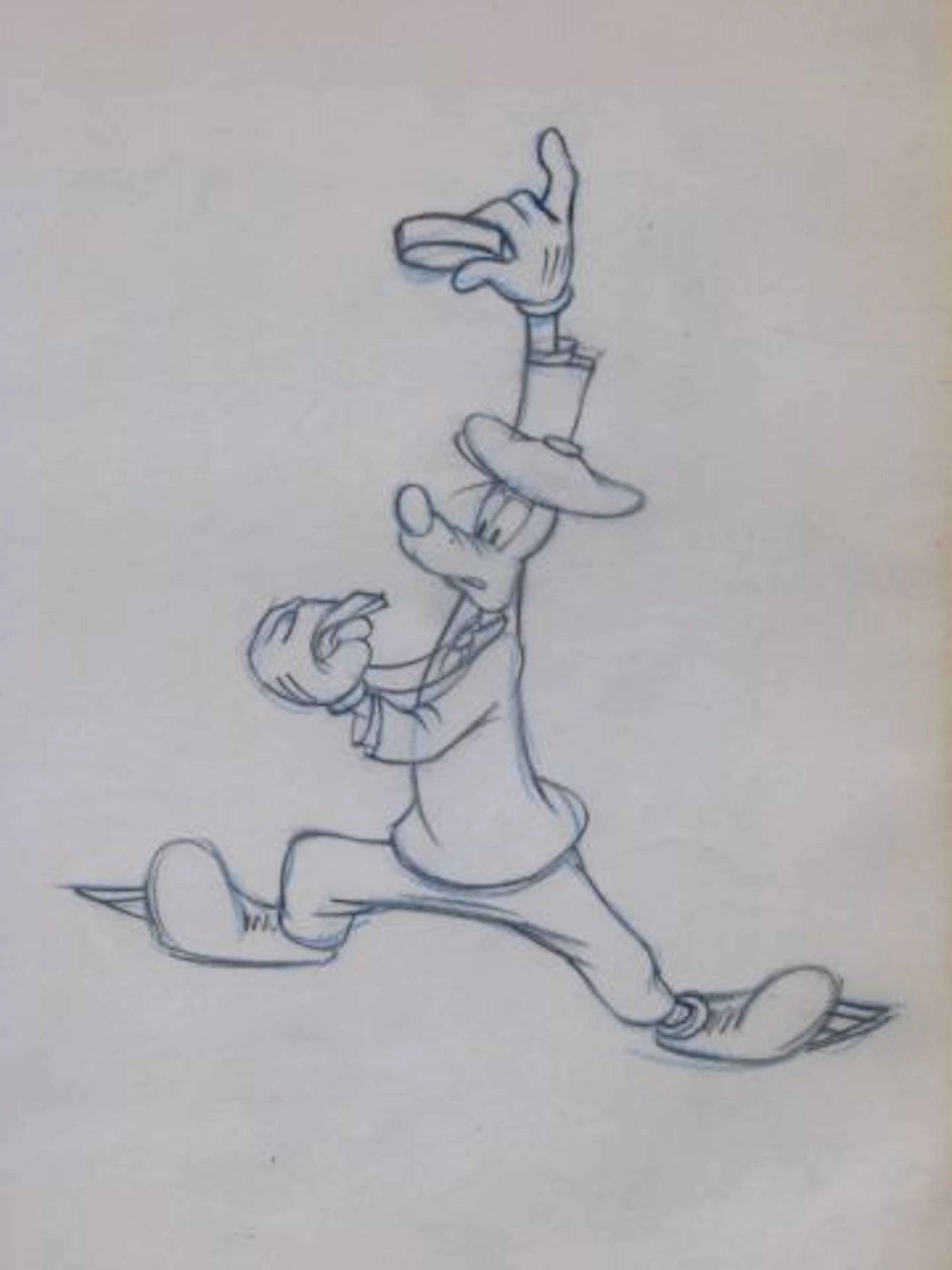 1945 Goofy Original Production Drawing