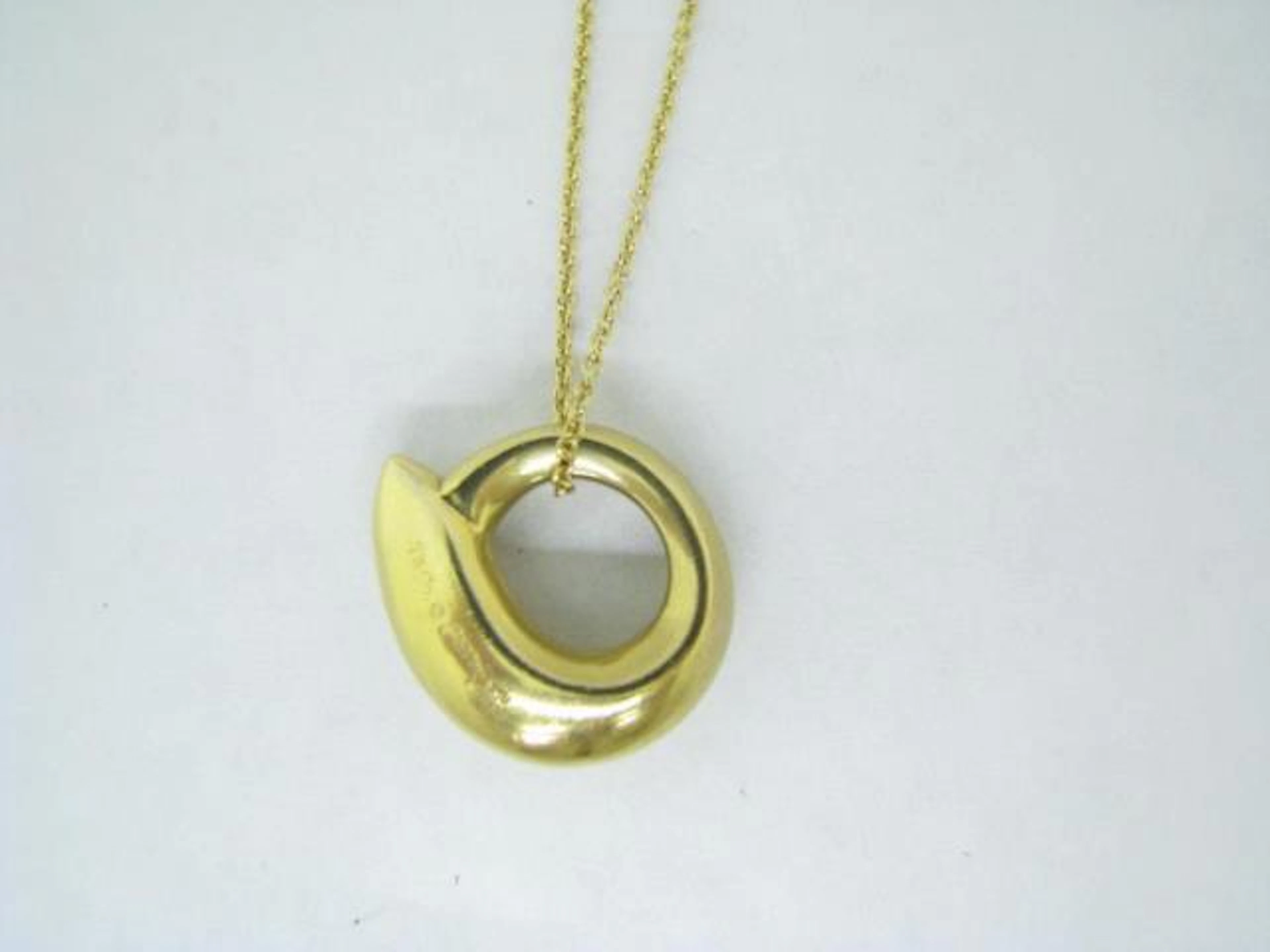 Tiffany 18K Frank Gehry Pendant, Chain