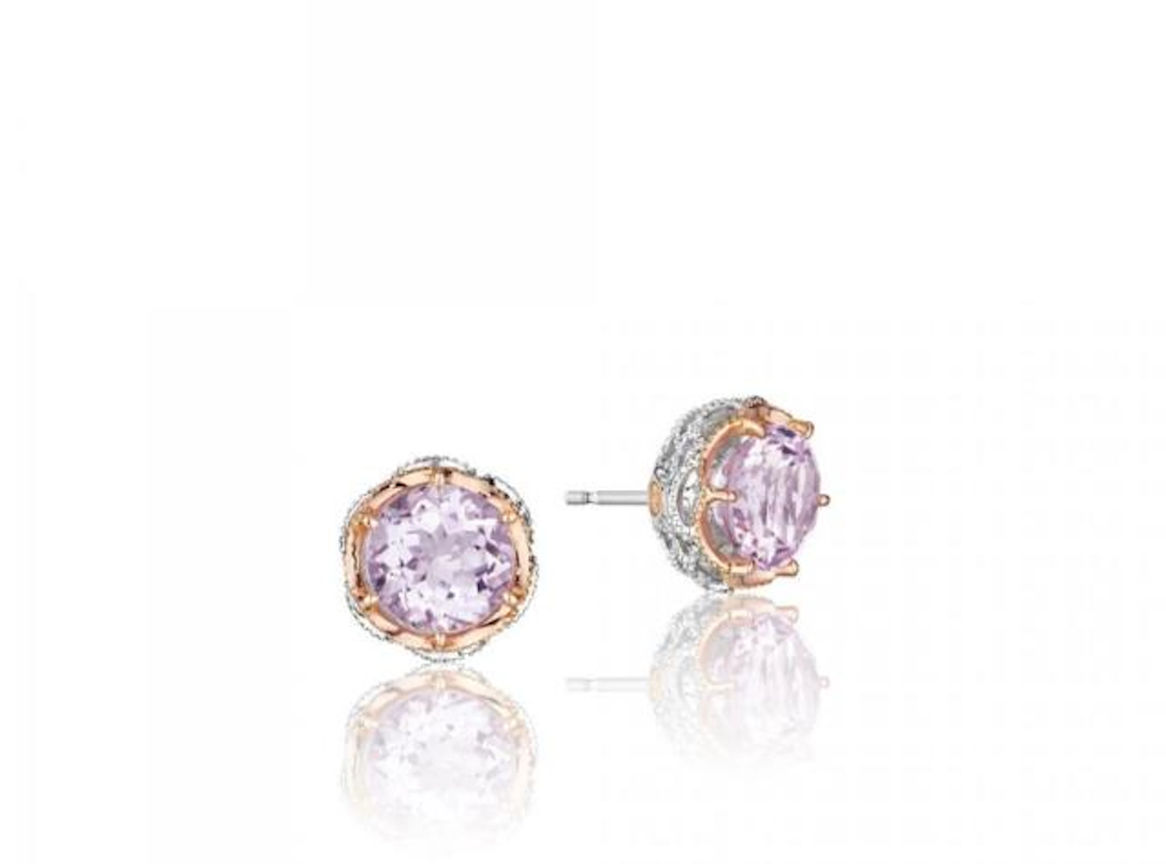 Tacori Blushing Rose Collection Amethyst Earrings
