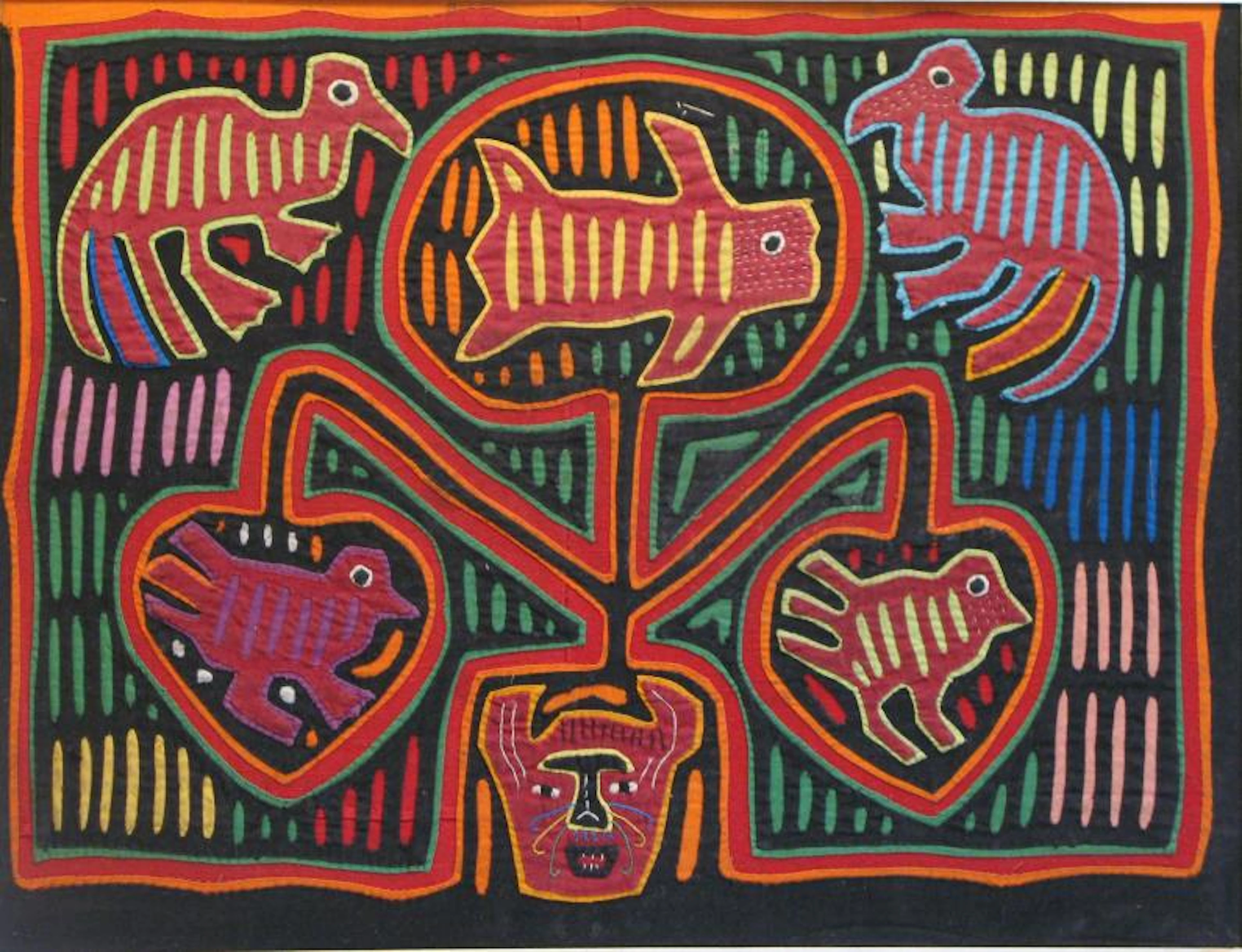 Ecole aborigène (XXe) Composition aux oiseaux…