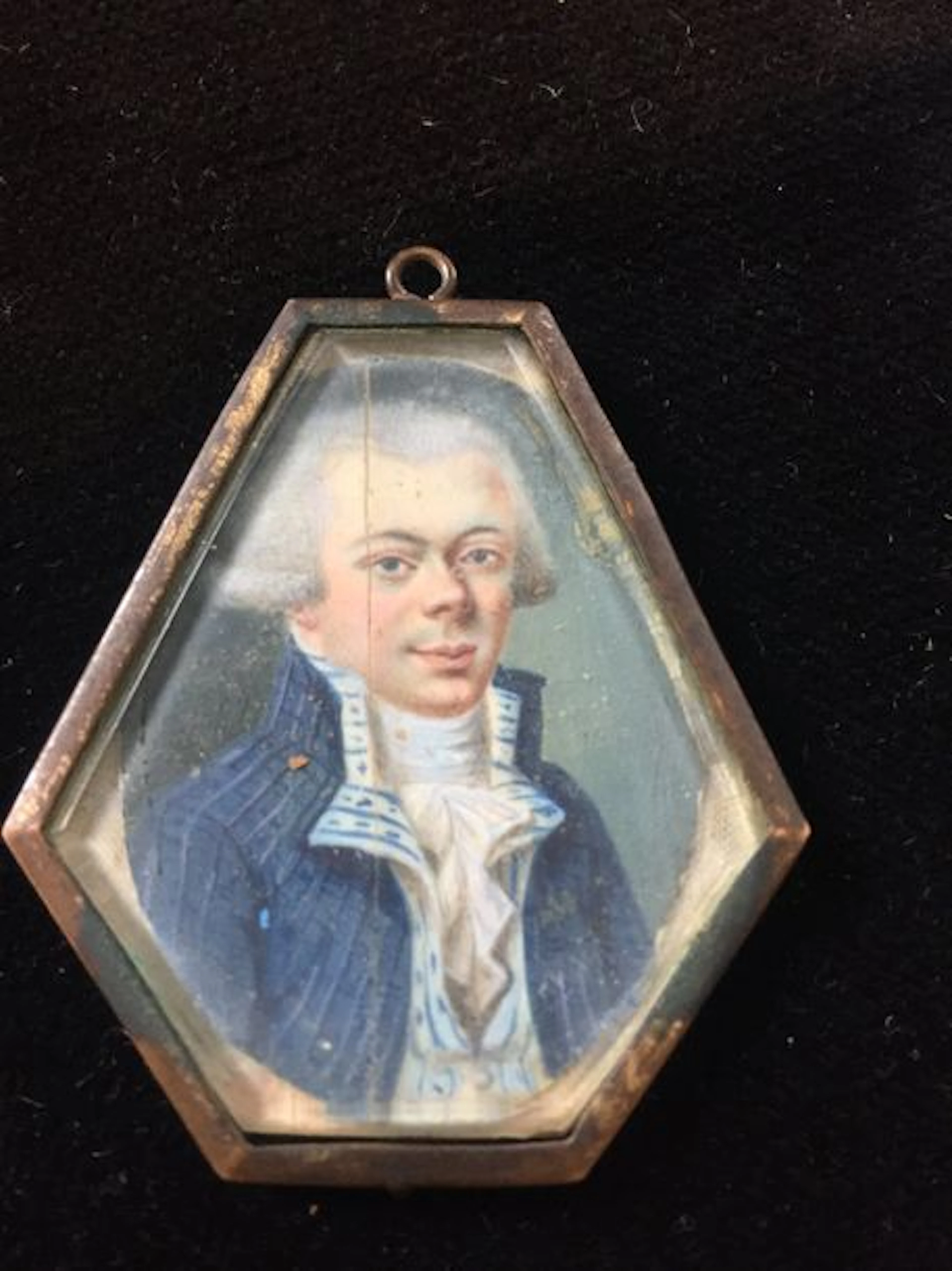 Pendentif à portrait Miniature sur ivoire…
