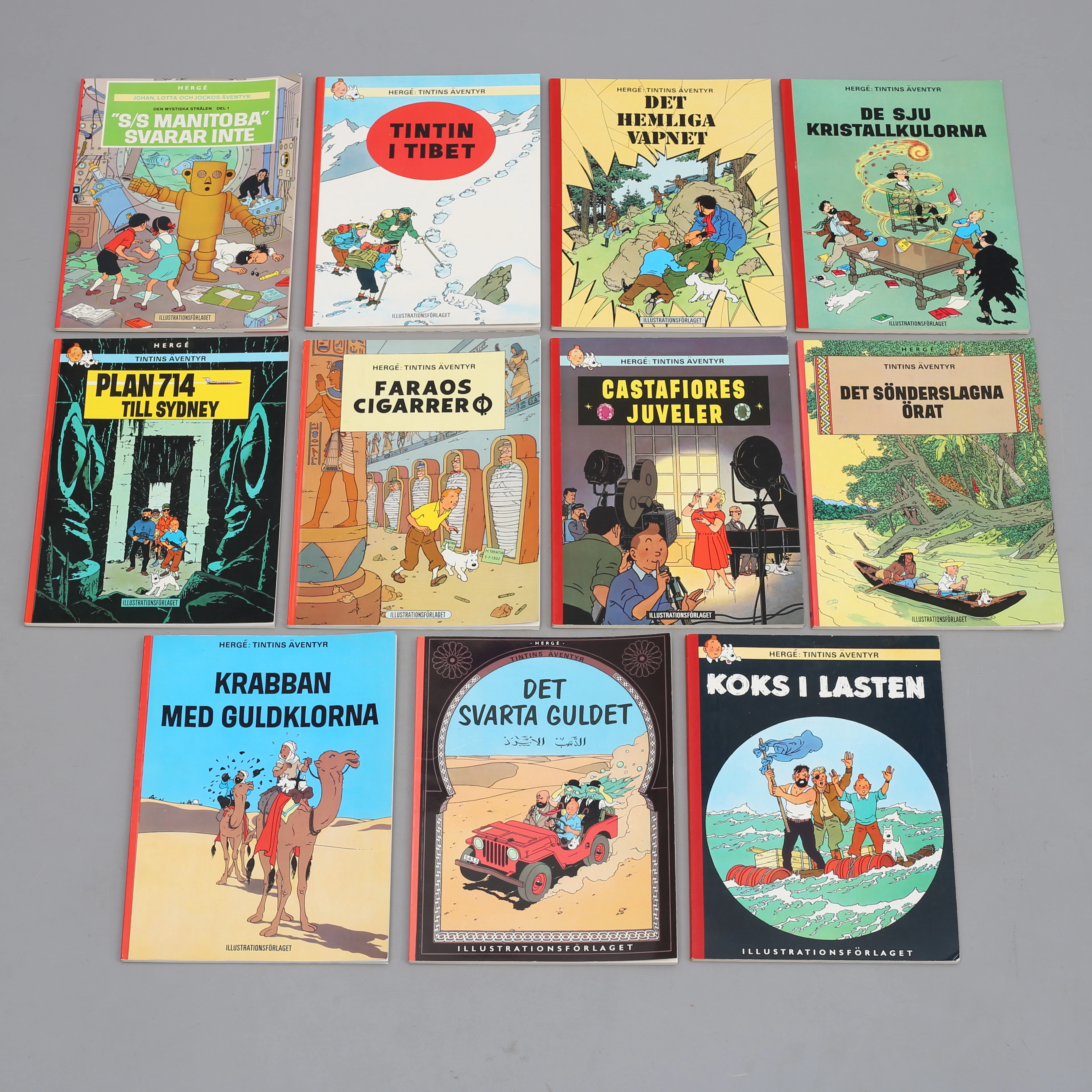 TINTIN SERIEALBUM, 11 st.