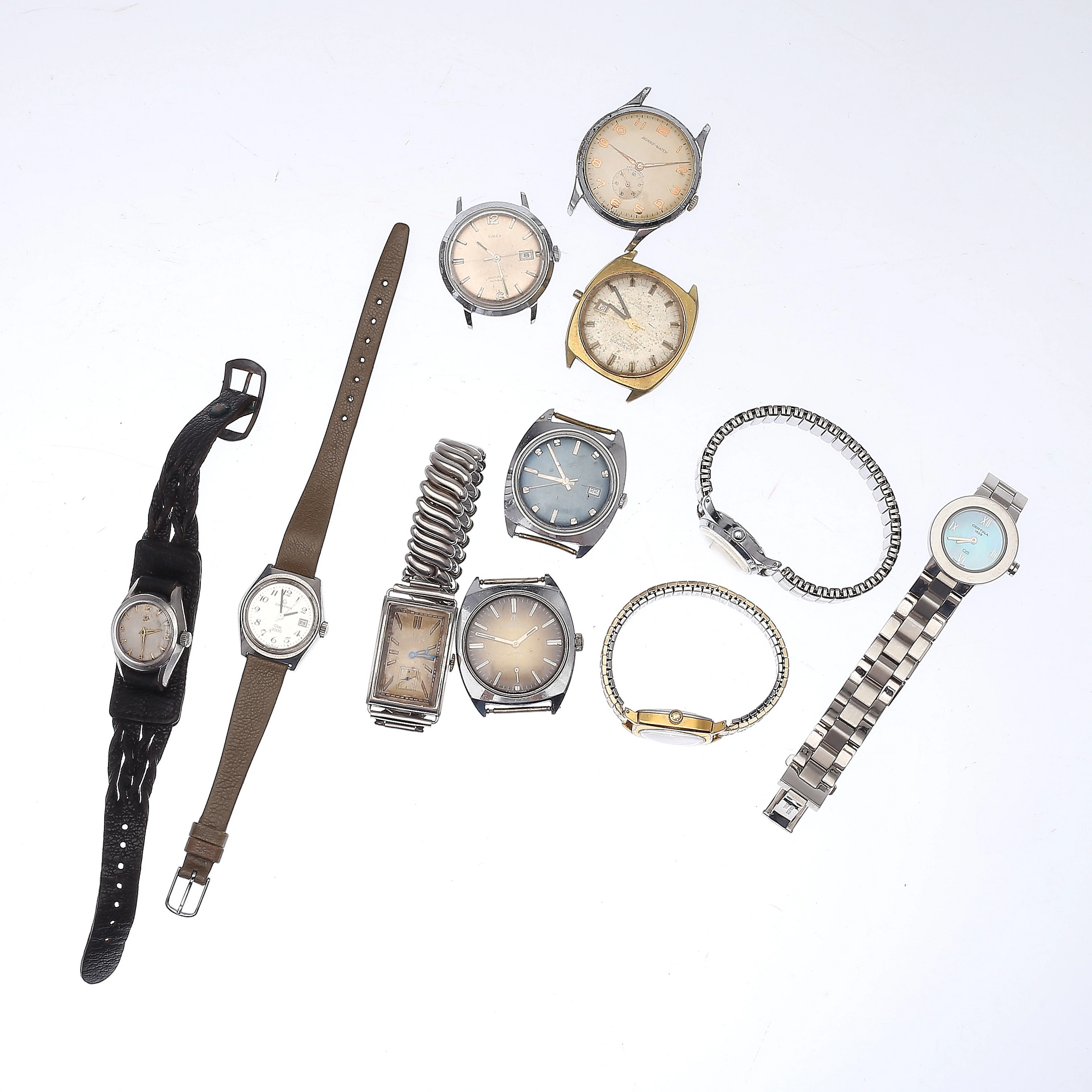 ARMBANDSUR, 11 st, Omega, Athos, Certina, Longines, Timex, Candino, Lagonda, Bonne-Watch.