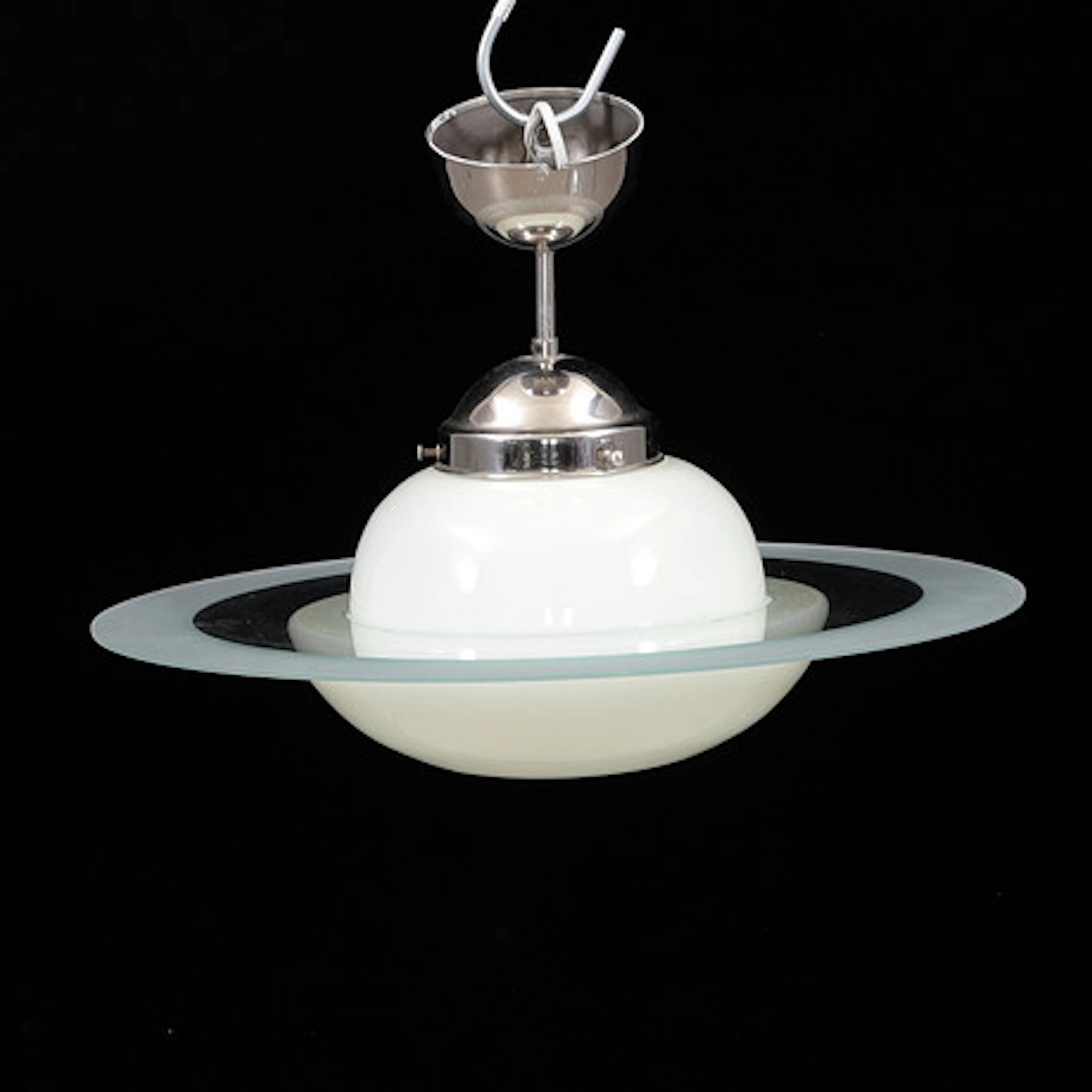 SATURNUSLAMPA, glas, 1900-talets mitt.