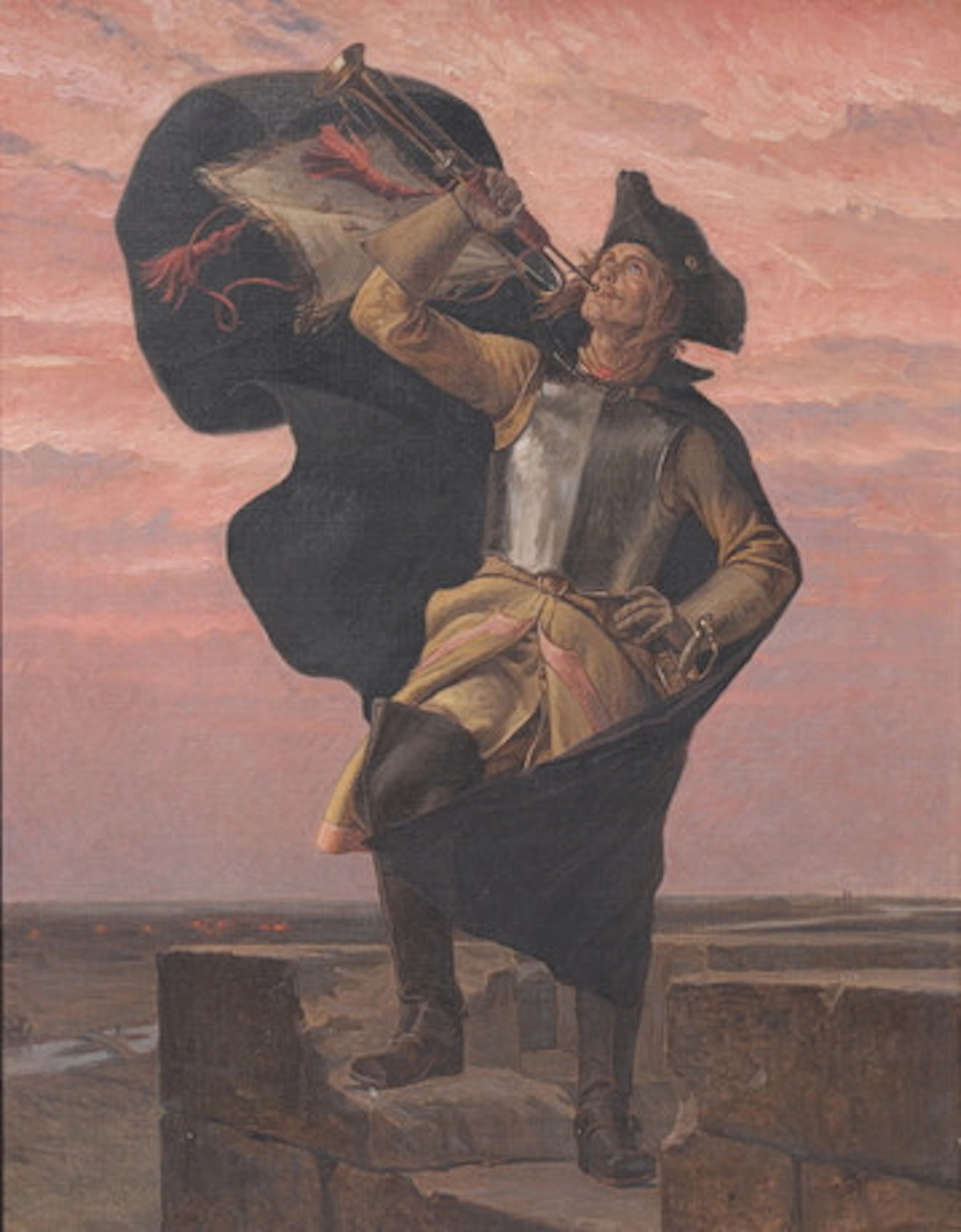 GUSTAF CEDERSTRÖM. "Revelj", olja på duk, …