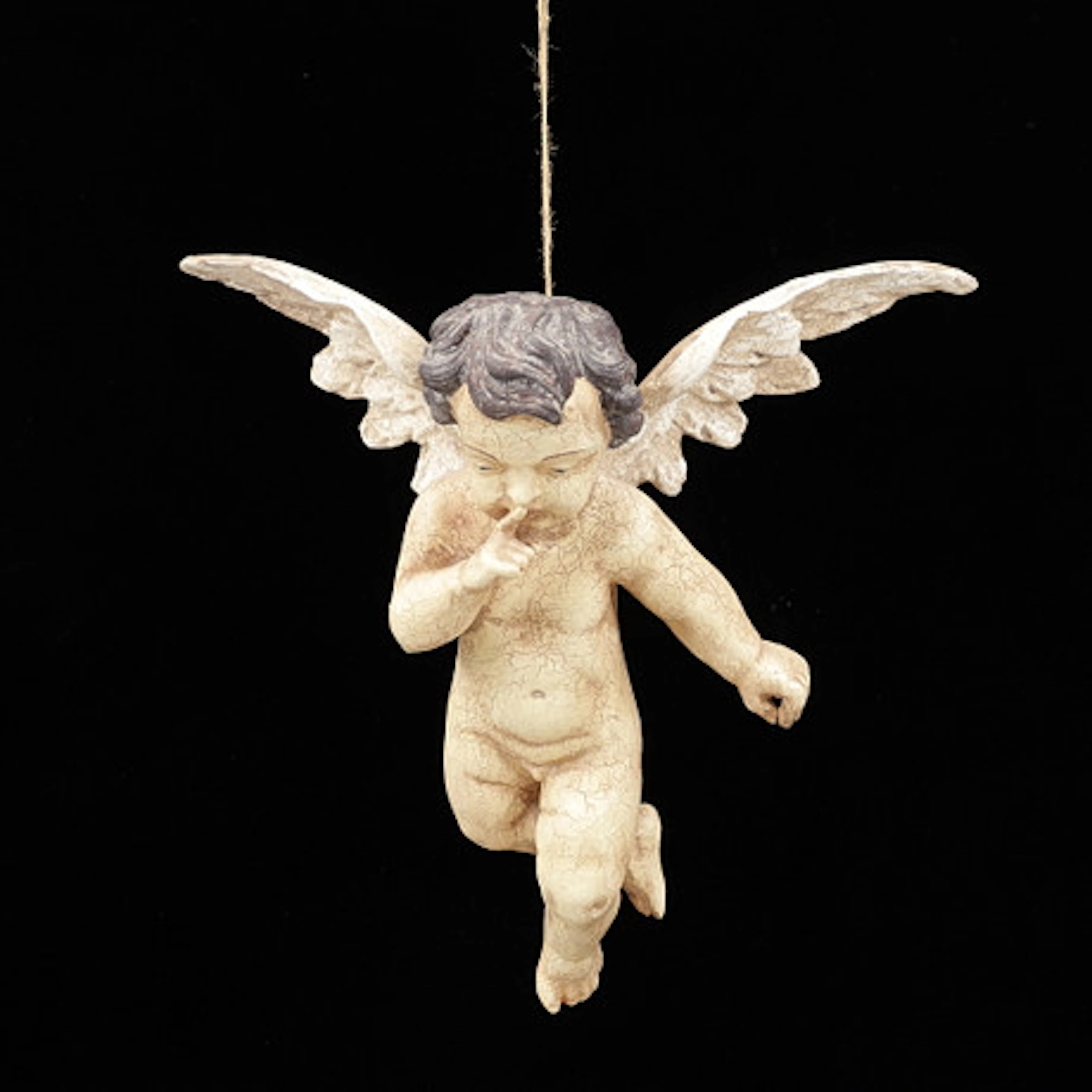 SKULPTUR, Ängel, pastellage, 1900-tal.