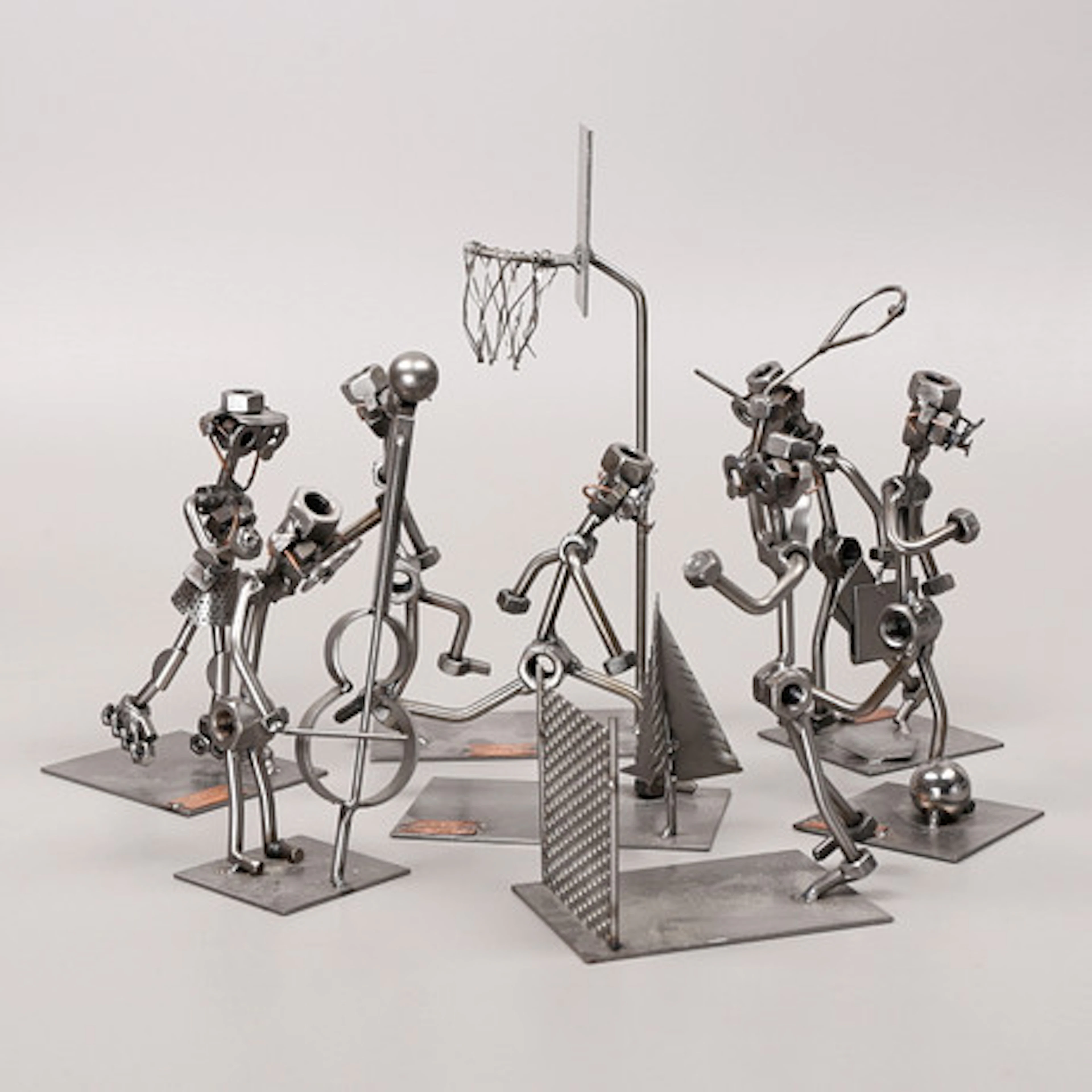 HINZ & KUNST. Metallskulpturer, 7 st, Tysk…