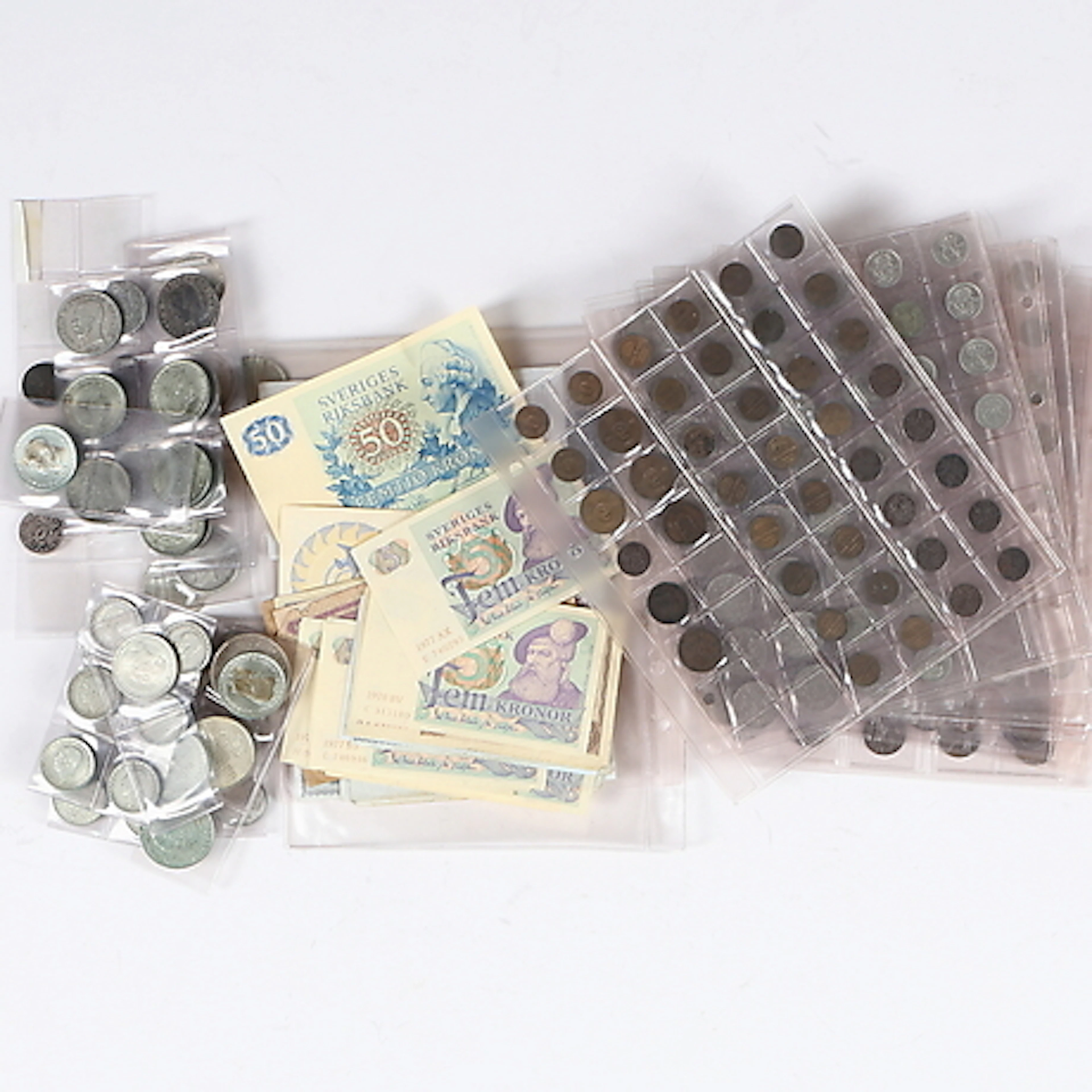 MYNTSAMLING, brons, nickel, silver, 17 - 1…