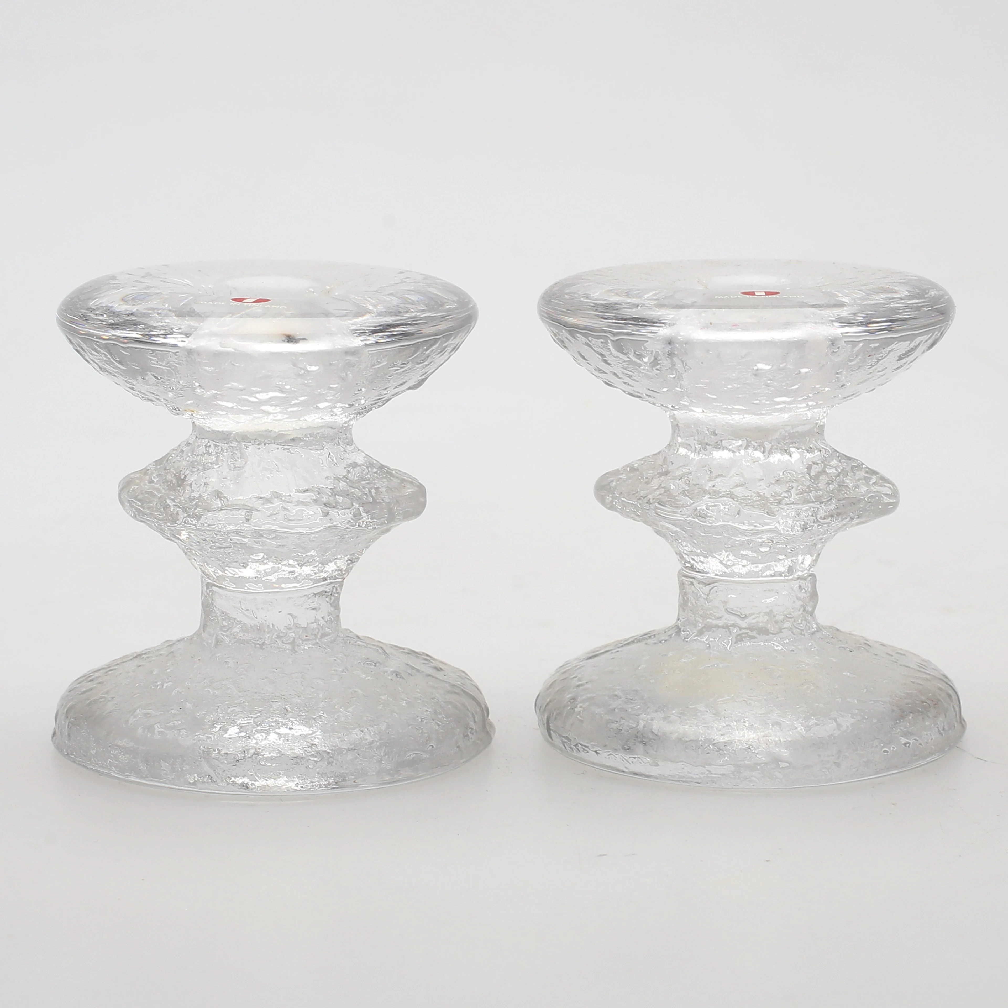 LJUSSTAKAR, 1 par, glas, "Festivo", Timo Sarpeneva, Iittala, Finland.