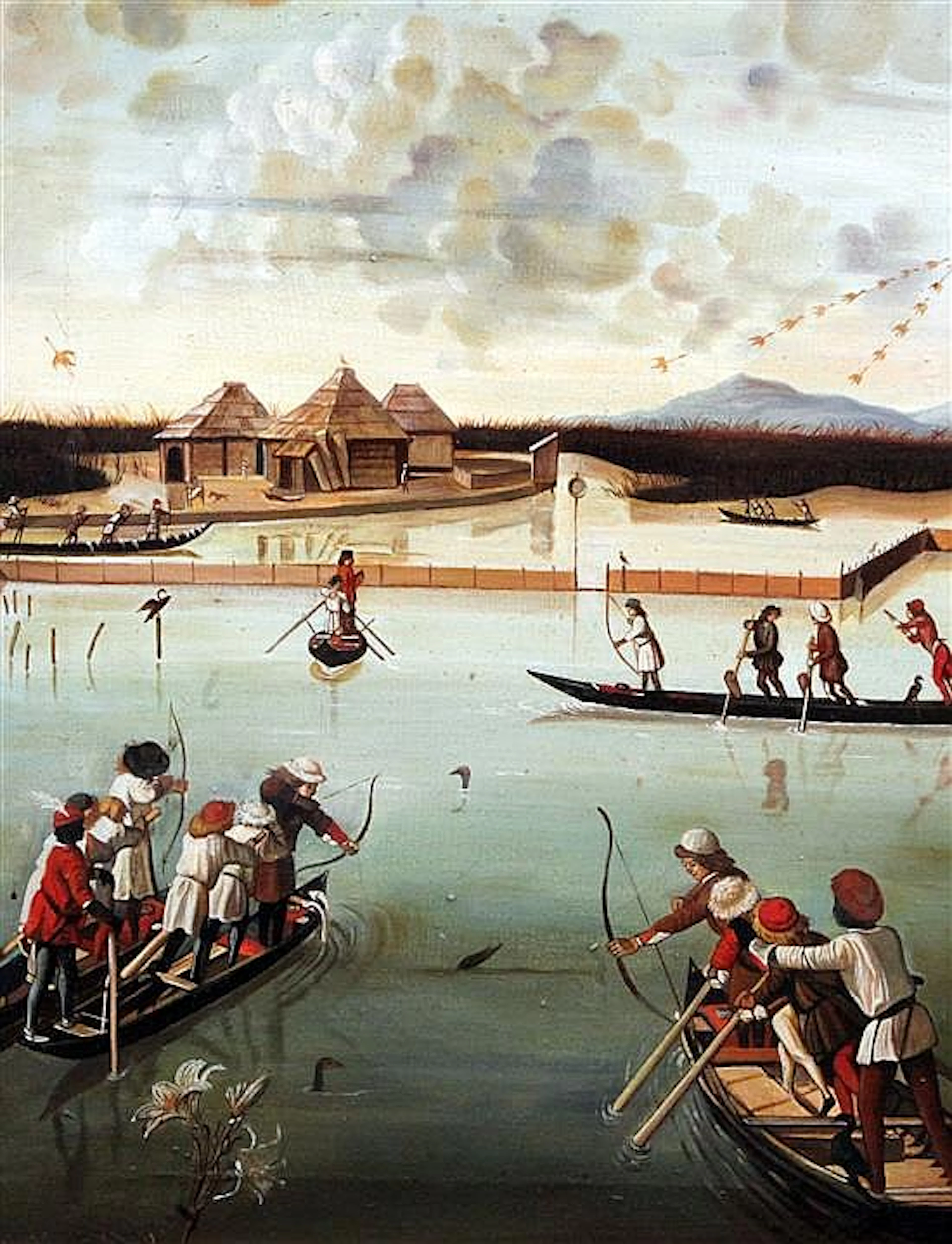 Studio of Miguel Canals After Vittore Carpaccio Fishing by bow and arrow