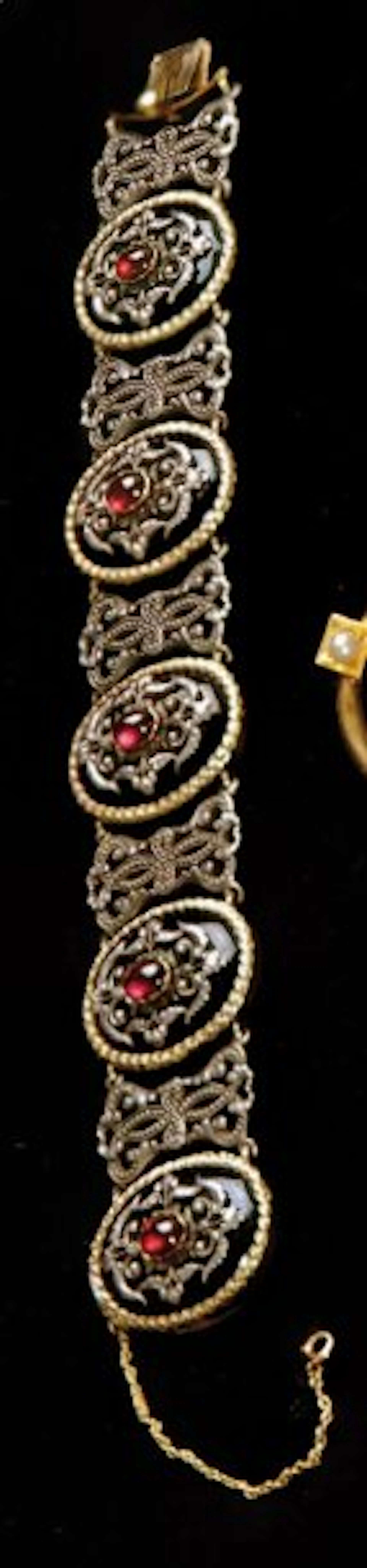 BRACELET ARTICULÉ EN ARGENT ET VERMEIL