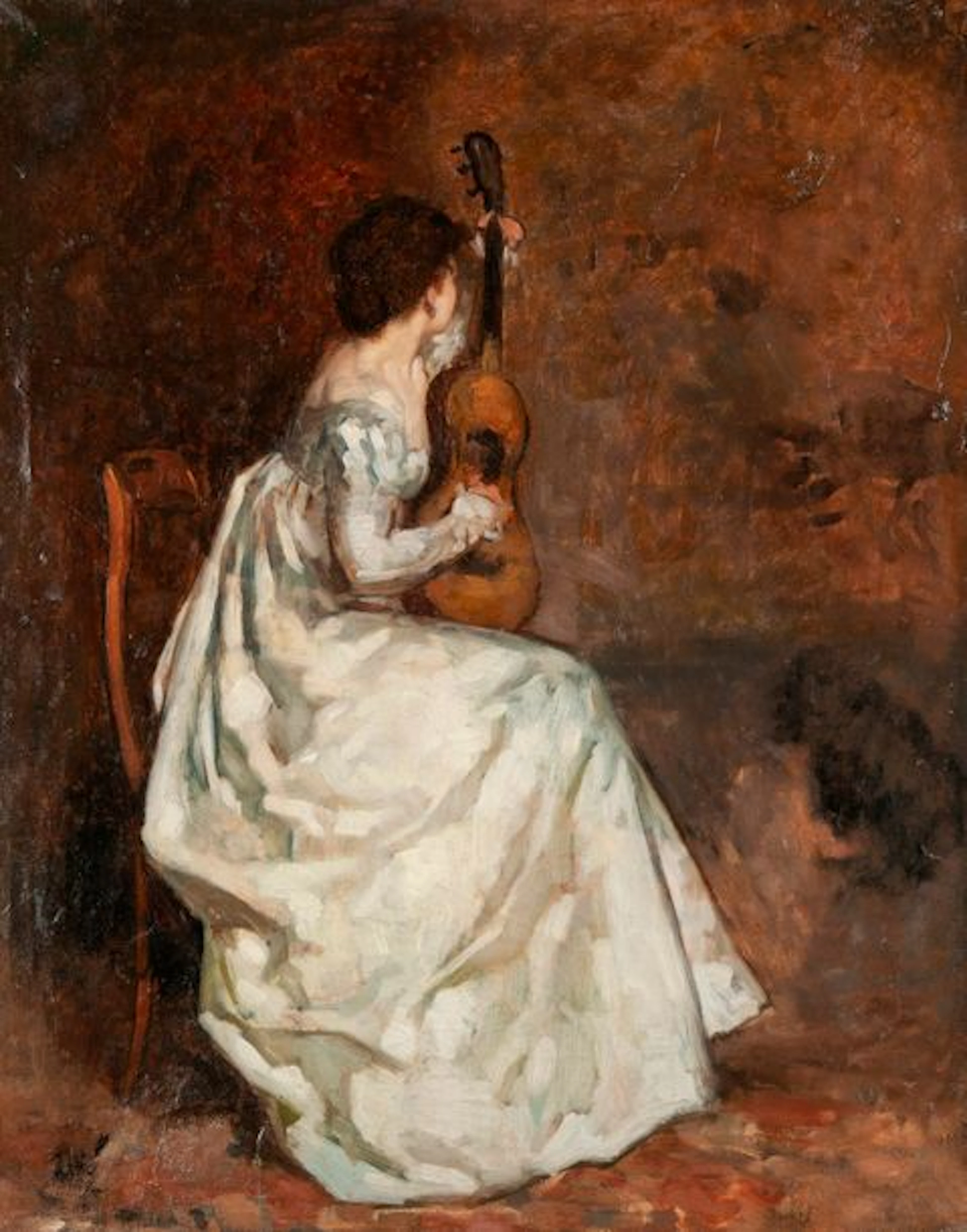 Ecole FRANCAISE vers 1880 La joueuse de…