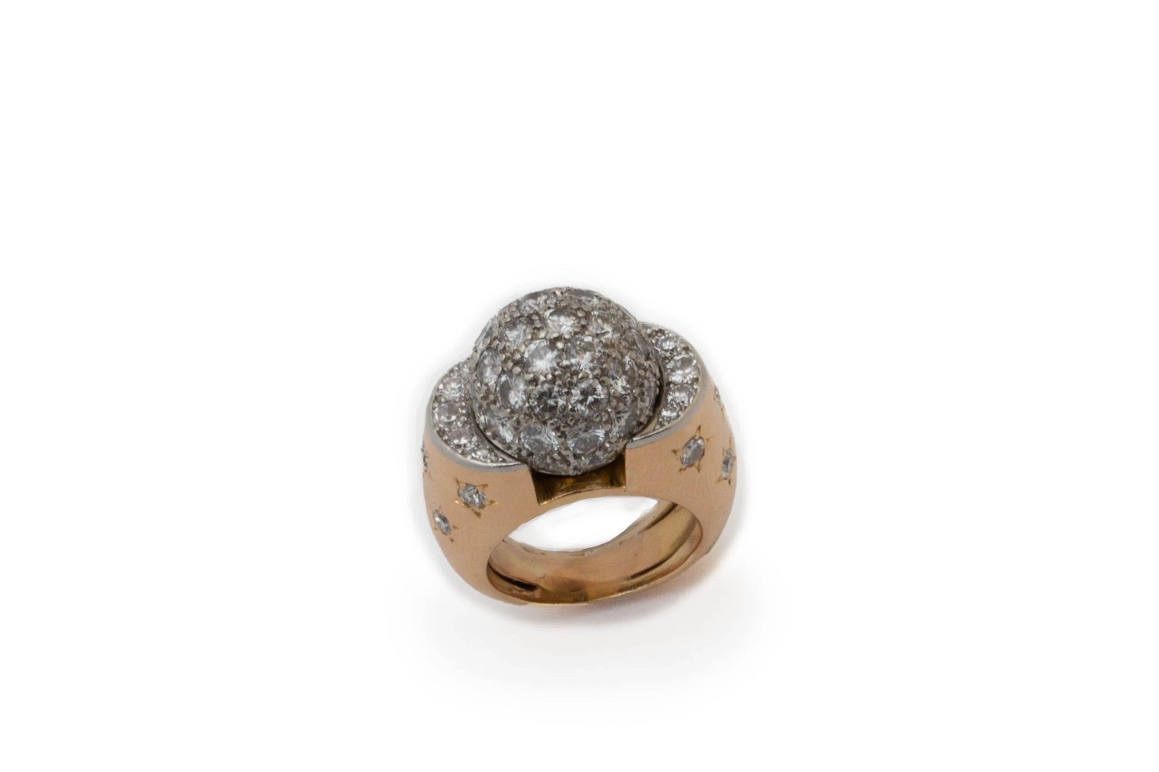 Superbe bague de petit doigt en or 750 et..