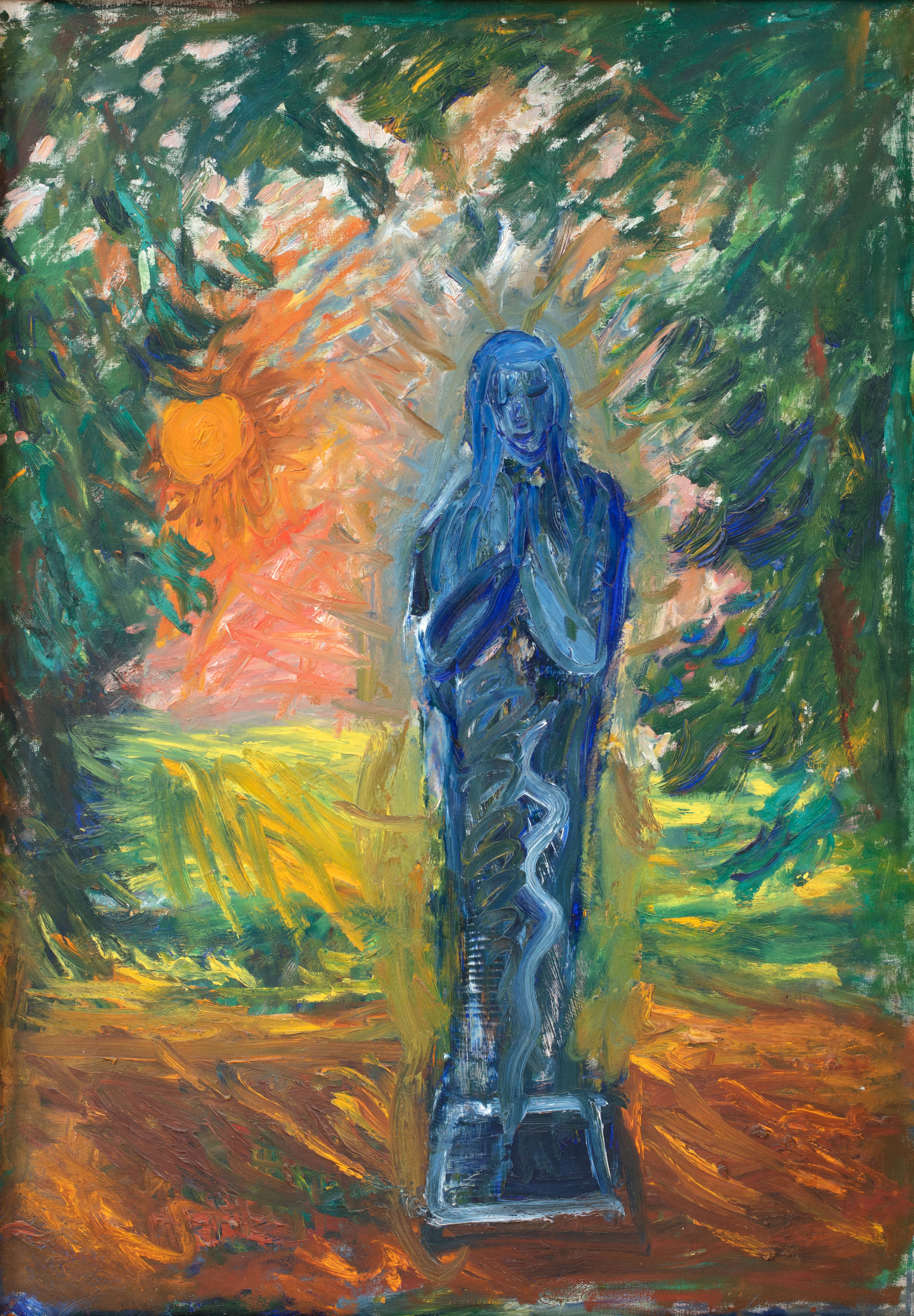 IVAN IVARSON. "Madonnan på kyrkogården, Saint-Georges-de-Didonne". Olja på duk. Utförd 1939.