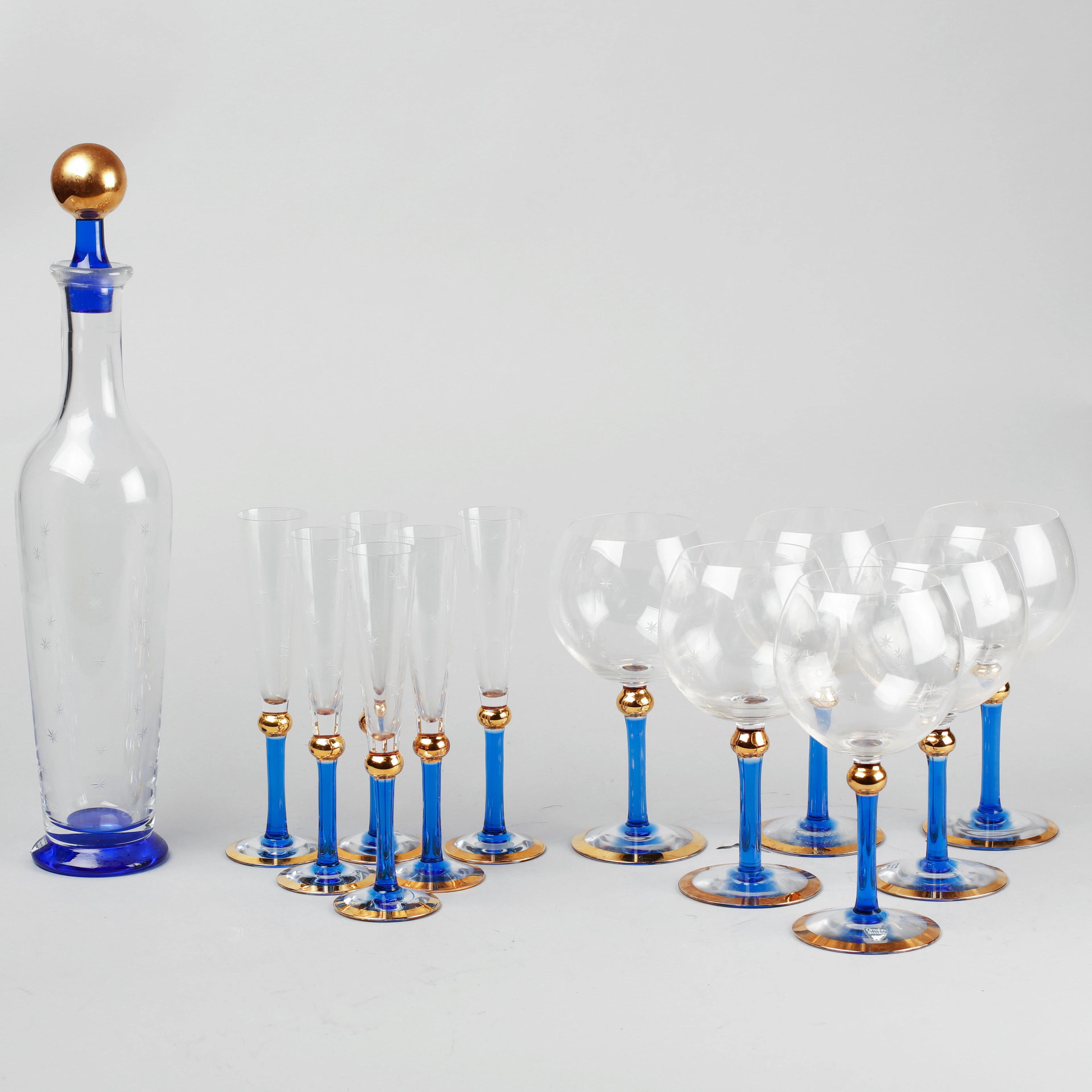 ERIKA LAGERBIELKE, glas, 13 delar, "Imperial", Orrefors.